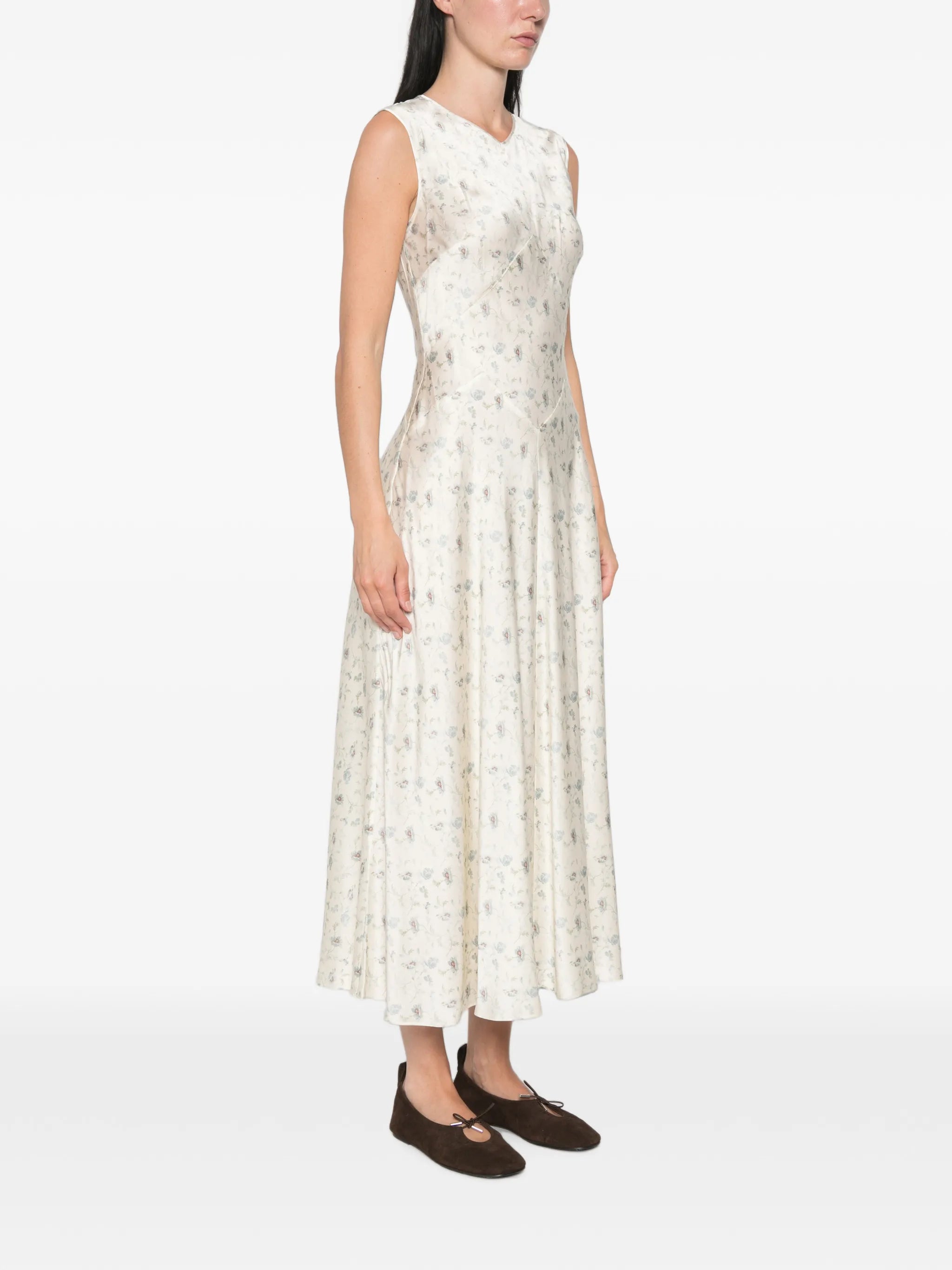 Adelana floral-print midi dress