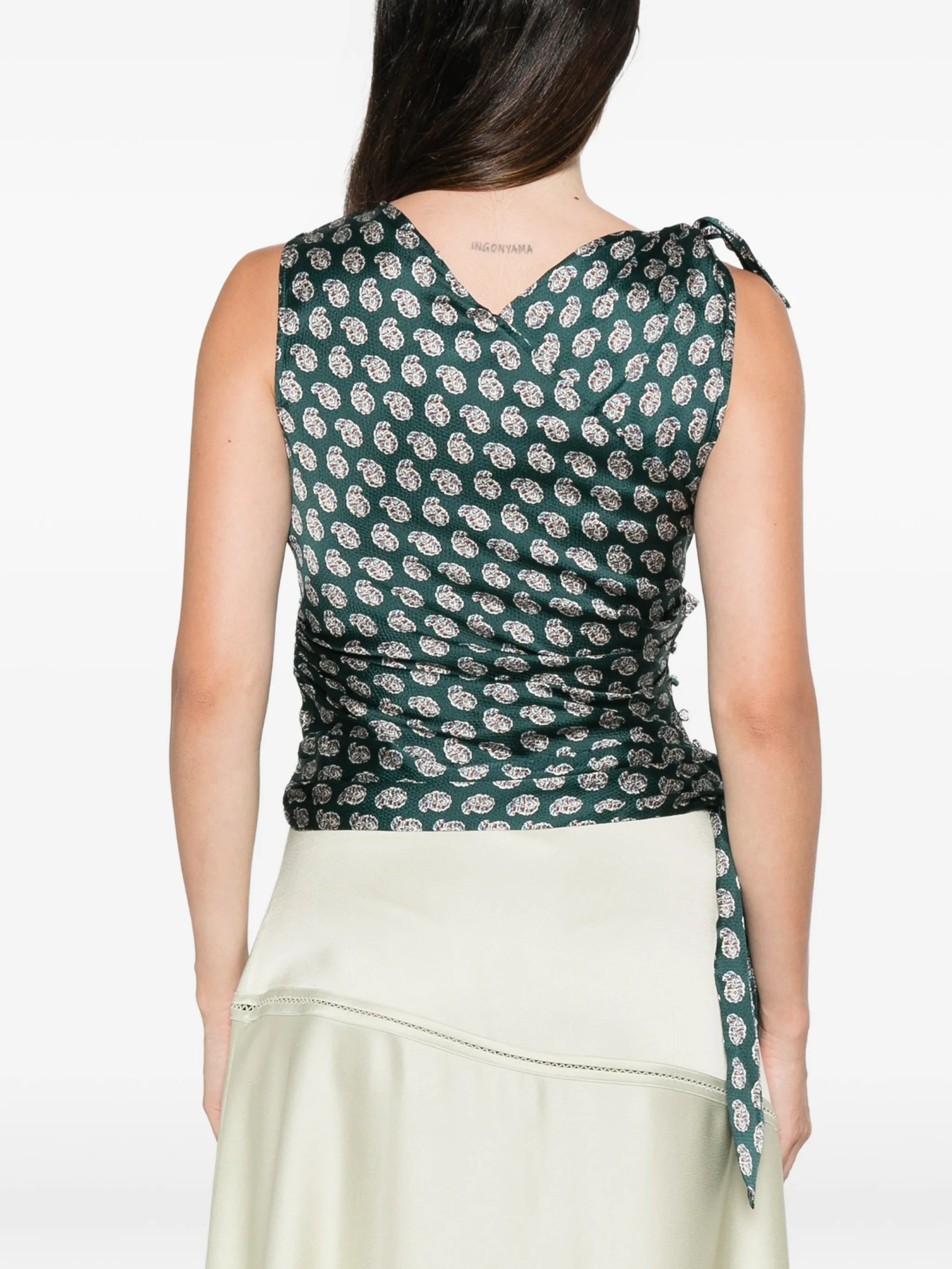 Janille paisley-print top