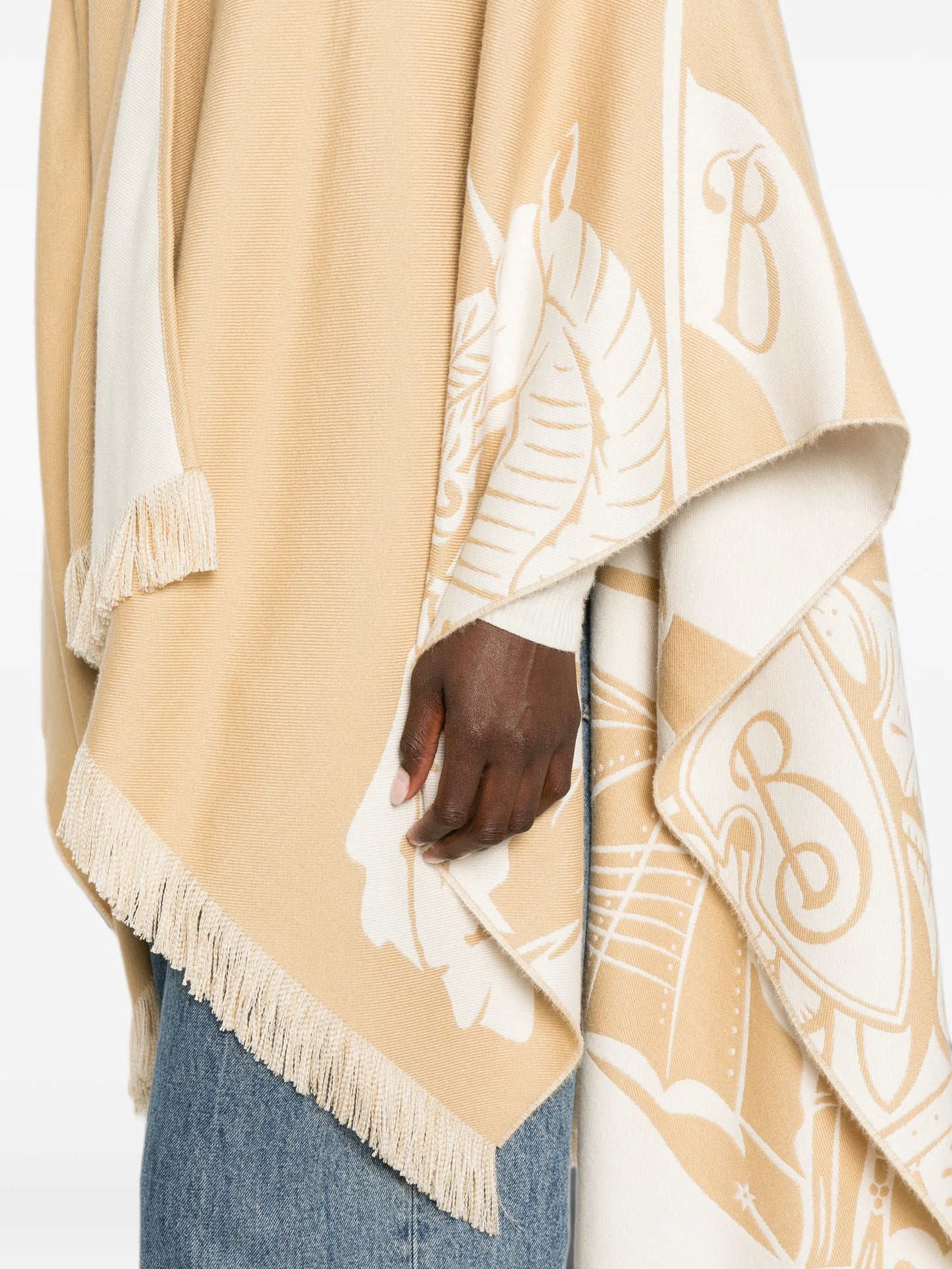 Equestrian Knight fringed cape