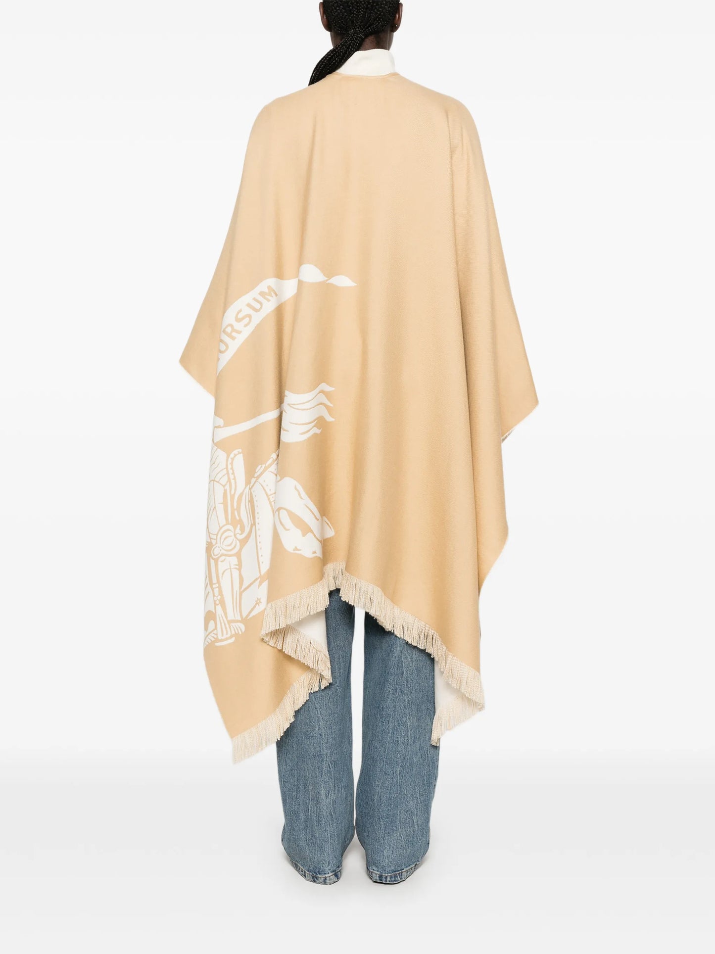 Equestrian Knight fringed cape