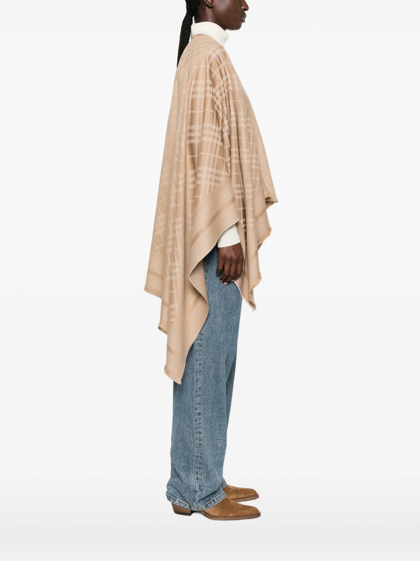 check-pattern cape