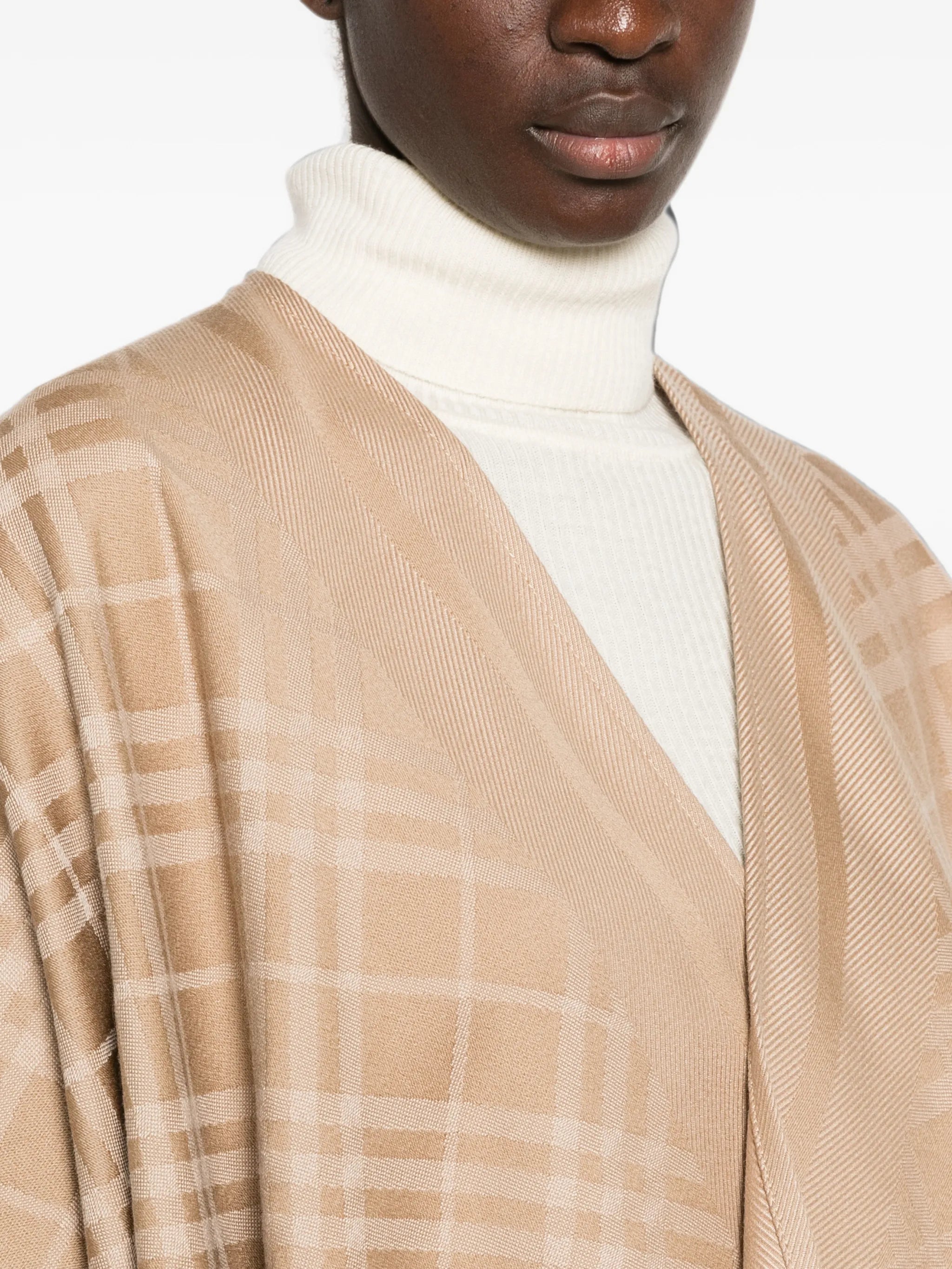 check-pattern cape