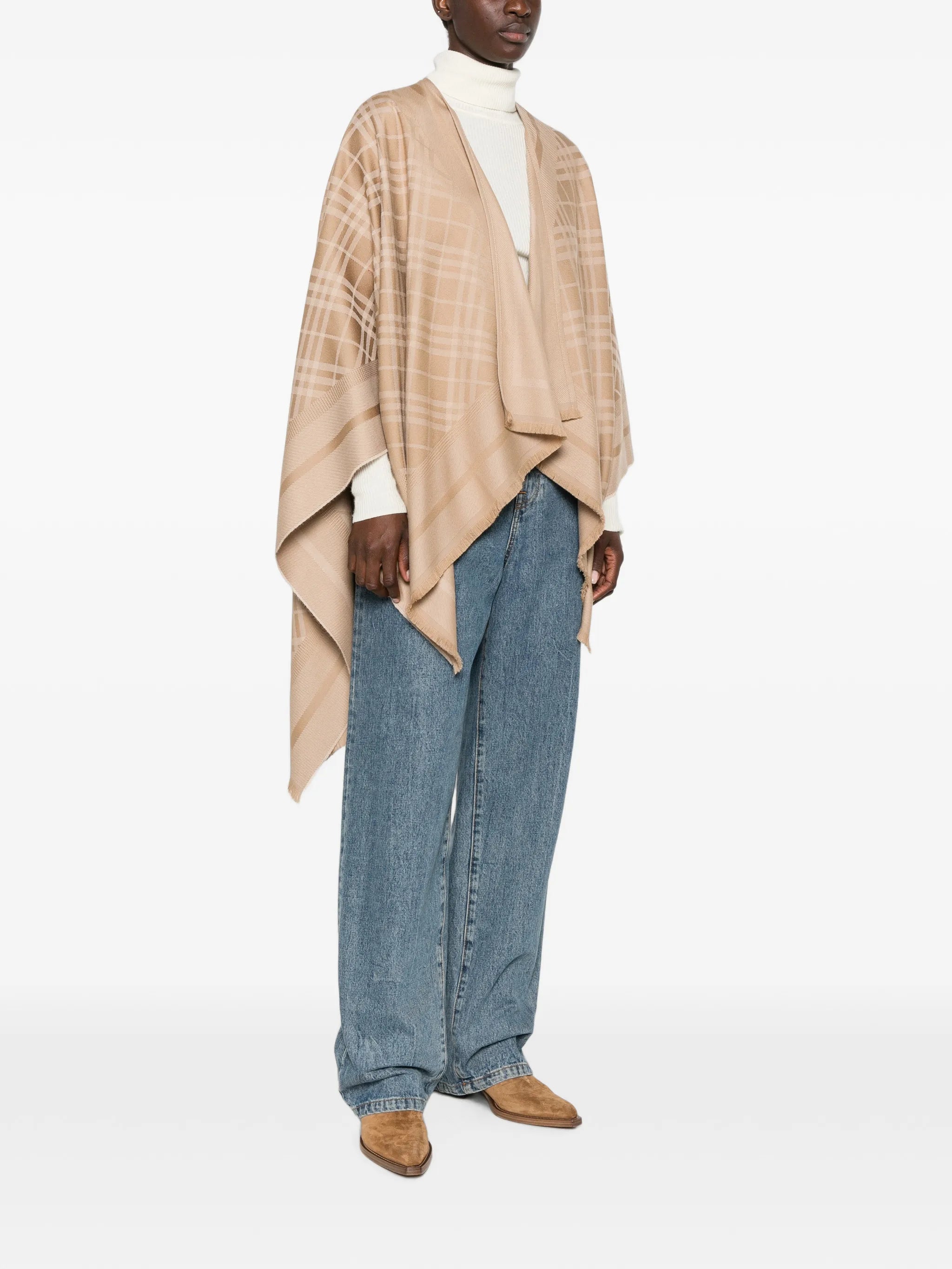 check-pattern cape