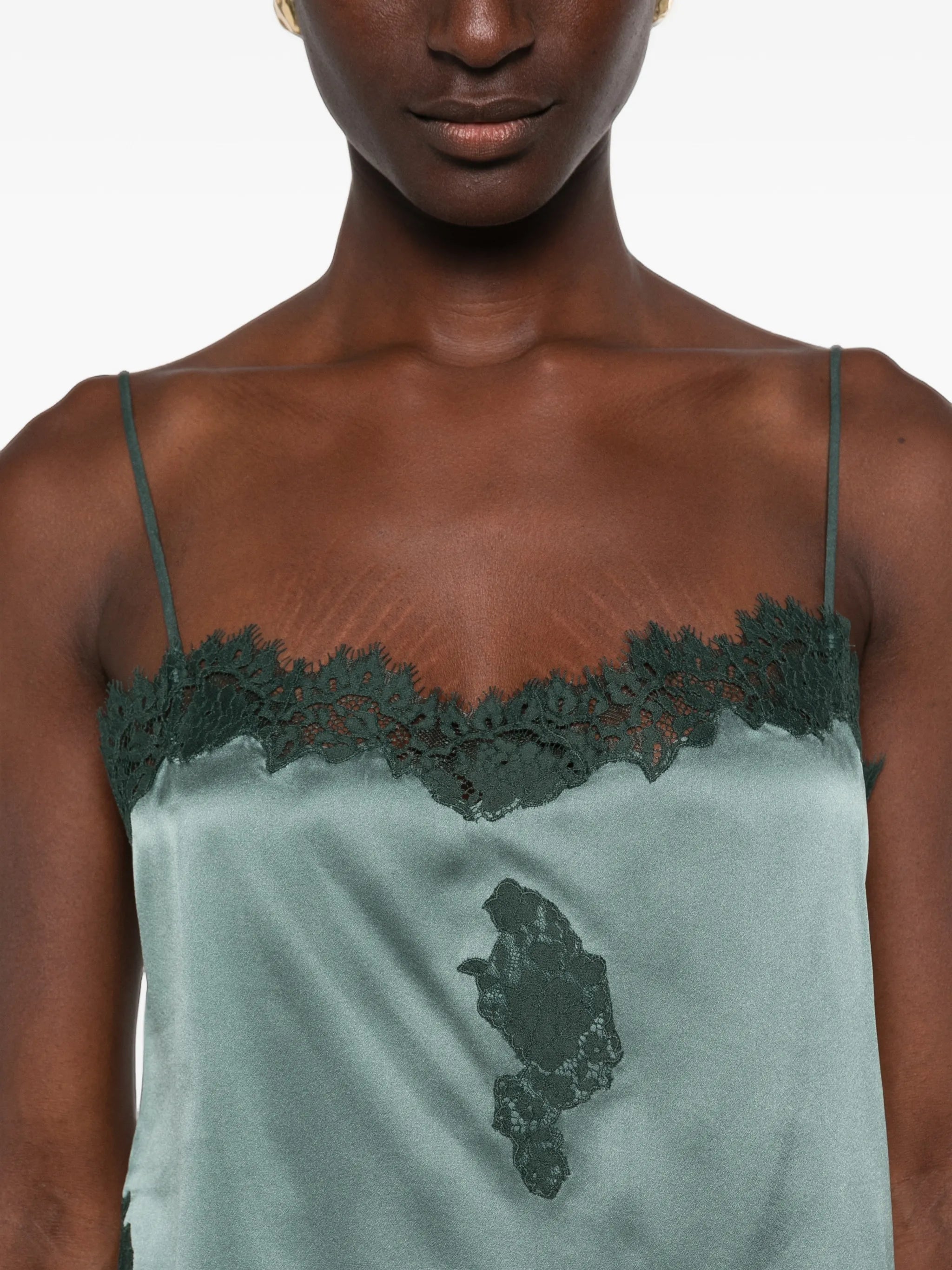 Avelaine lace-trimmed top