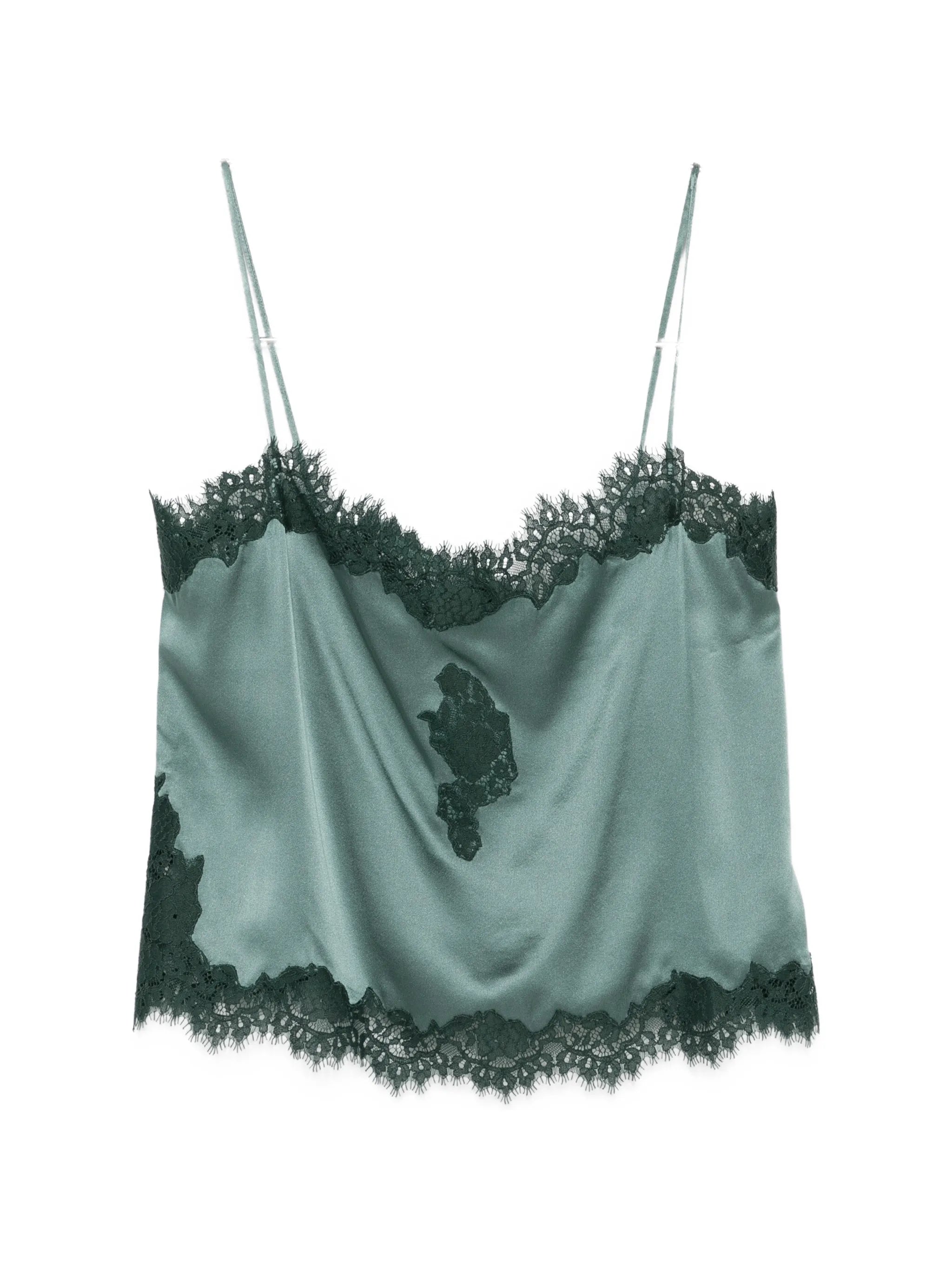 Avelaine lace-trimmed top