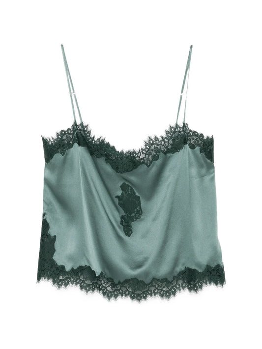 Avelaine lace-trimmed top