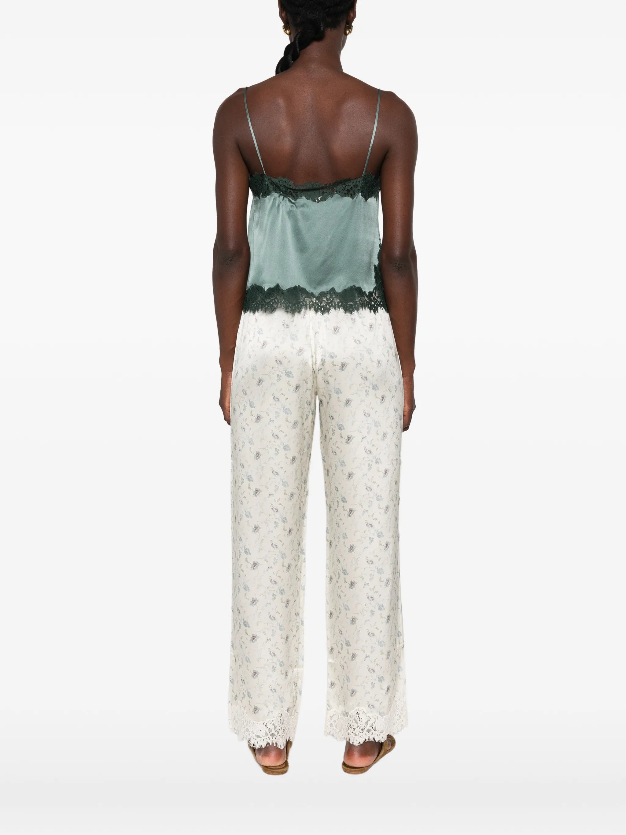Avelaine lace-trimmed top