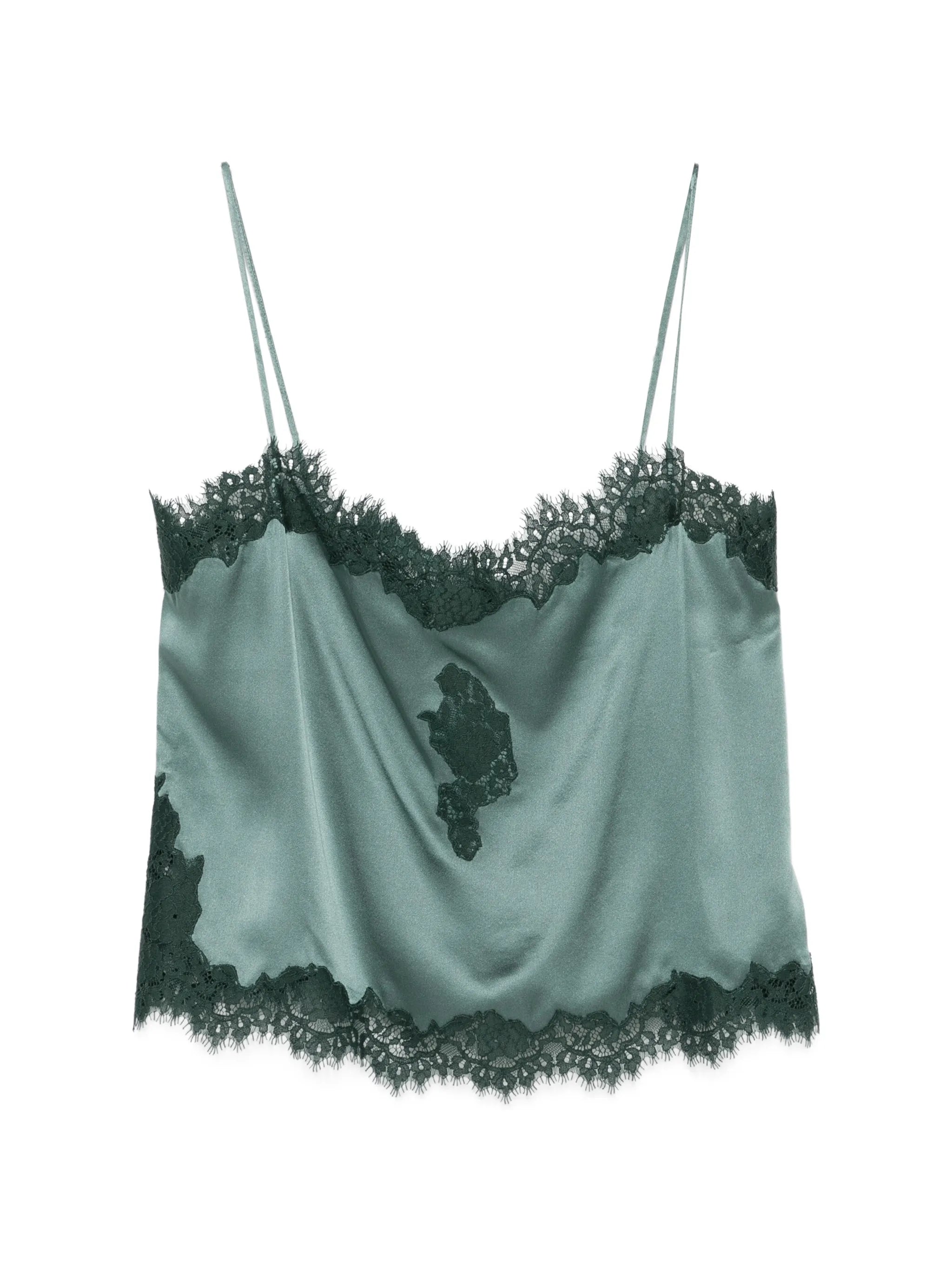 Avelaine lace-trimmed top