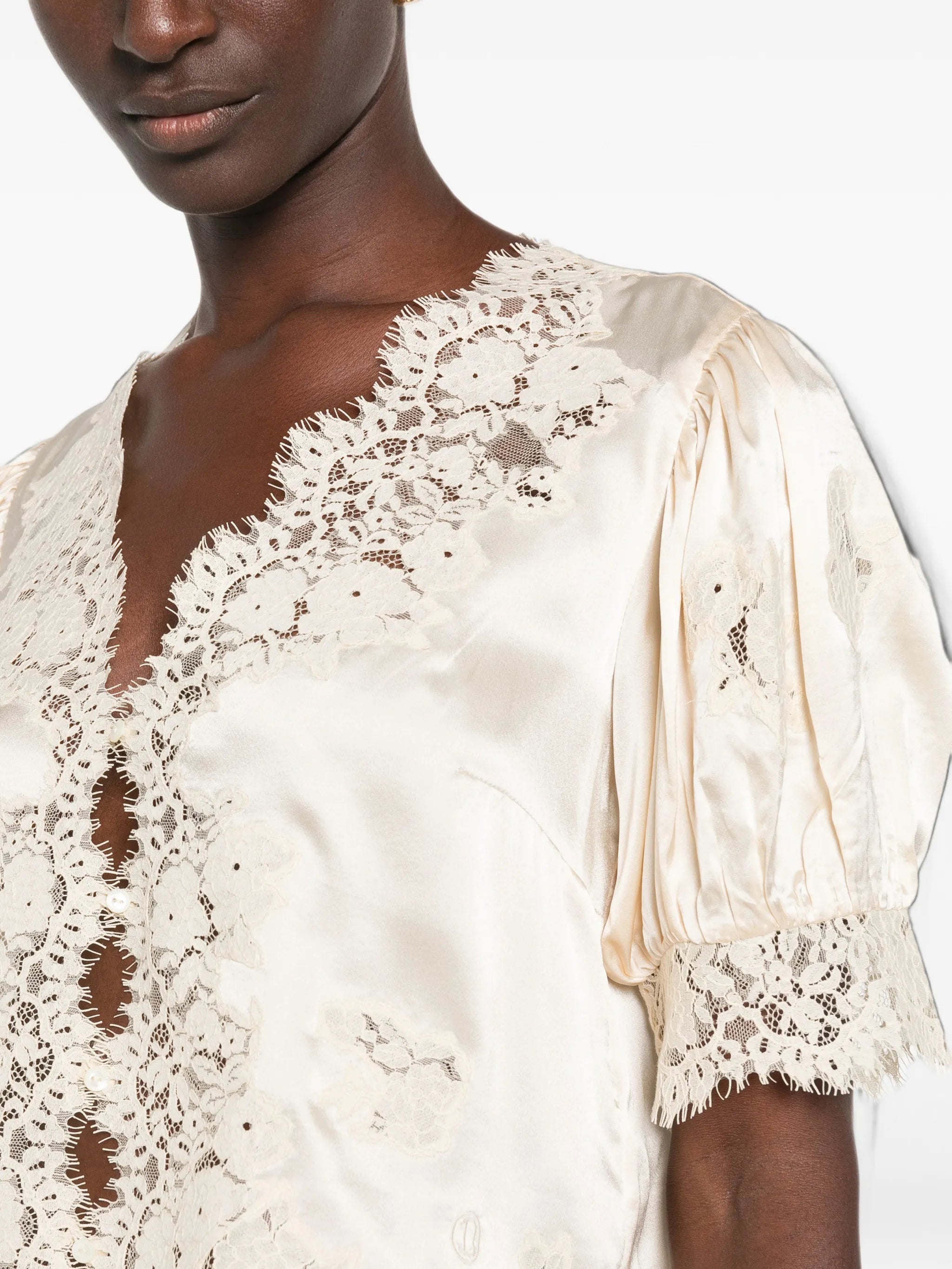 Idella lace-trimmed top