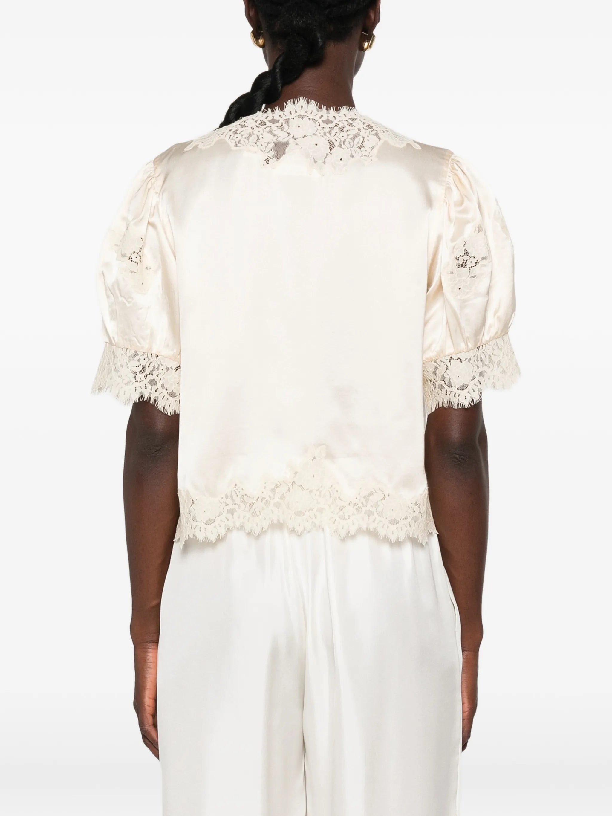 Idella lace-trimmed top