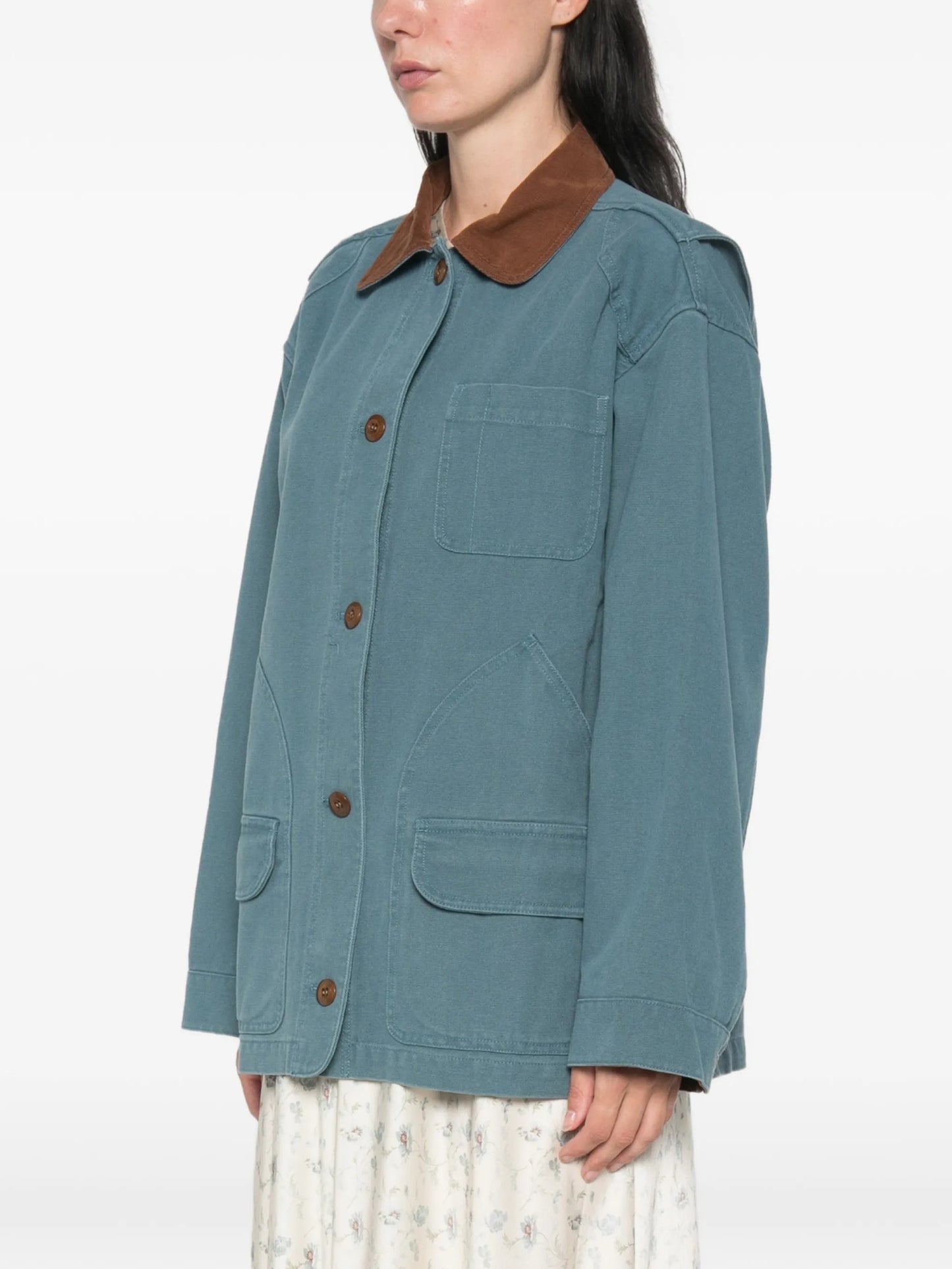 Pascual contrast-collar jacket