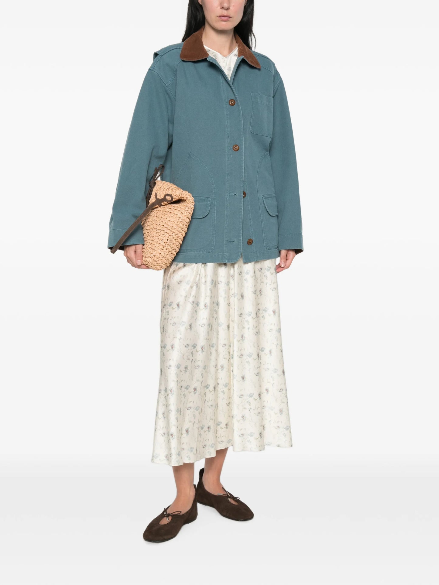 Pascual contrast-collar jacket