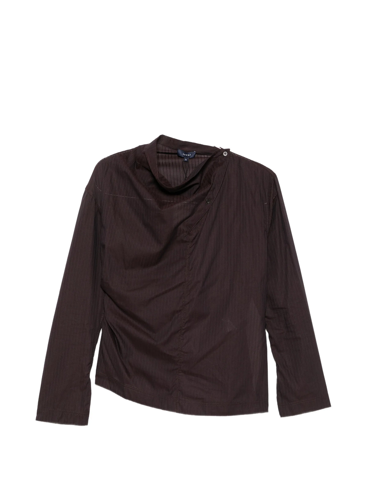 Lana pinstriped high-neck blouse