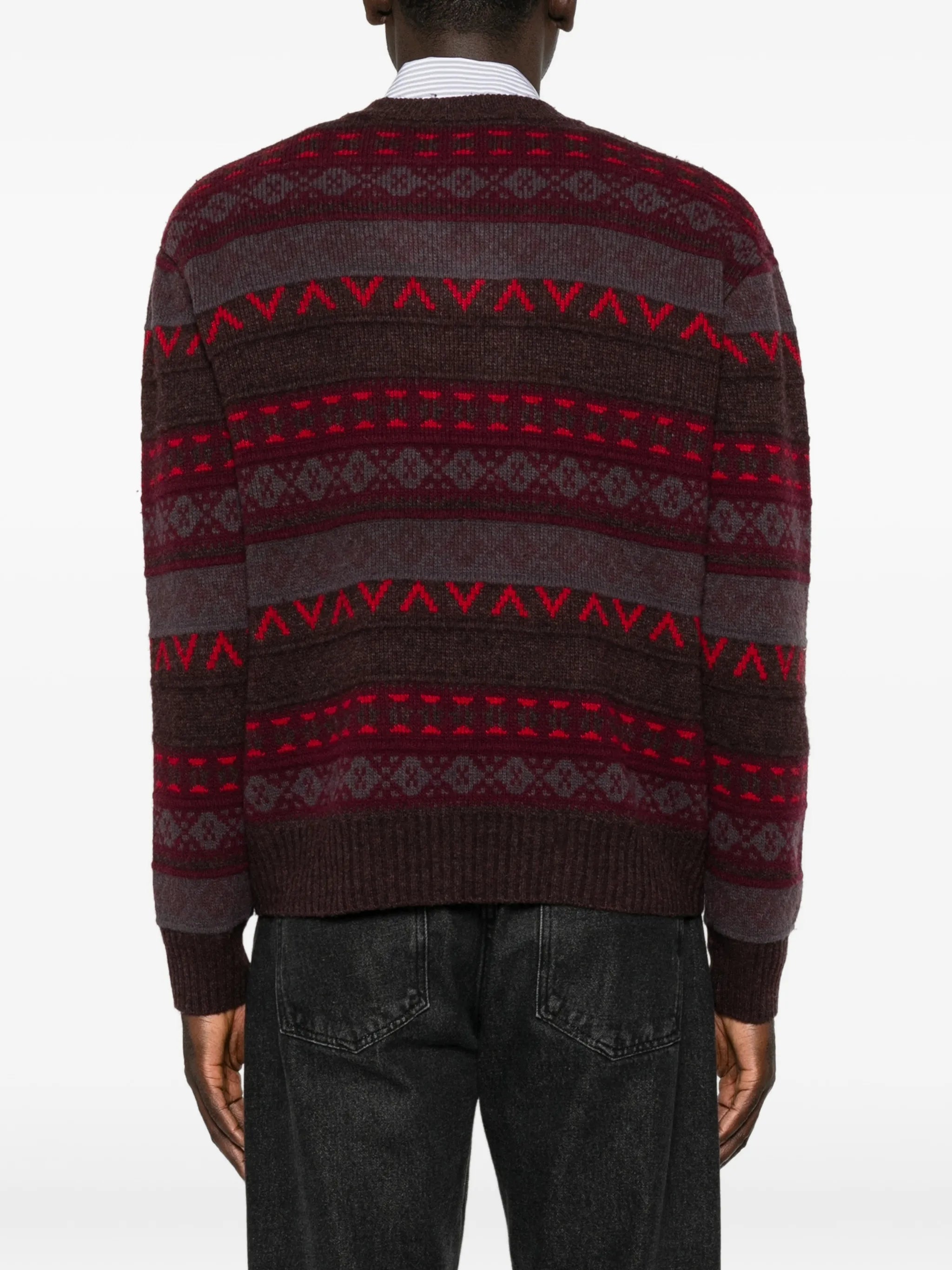 Tobias Fair Isle V-neck sweater
