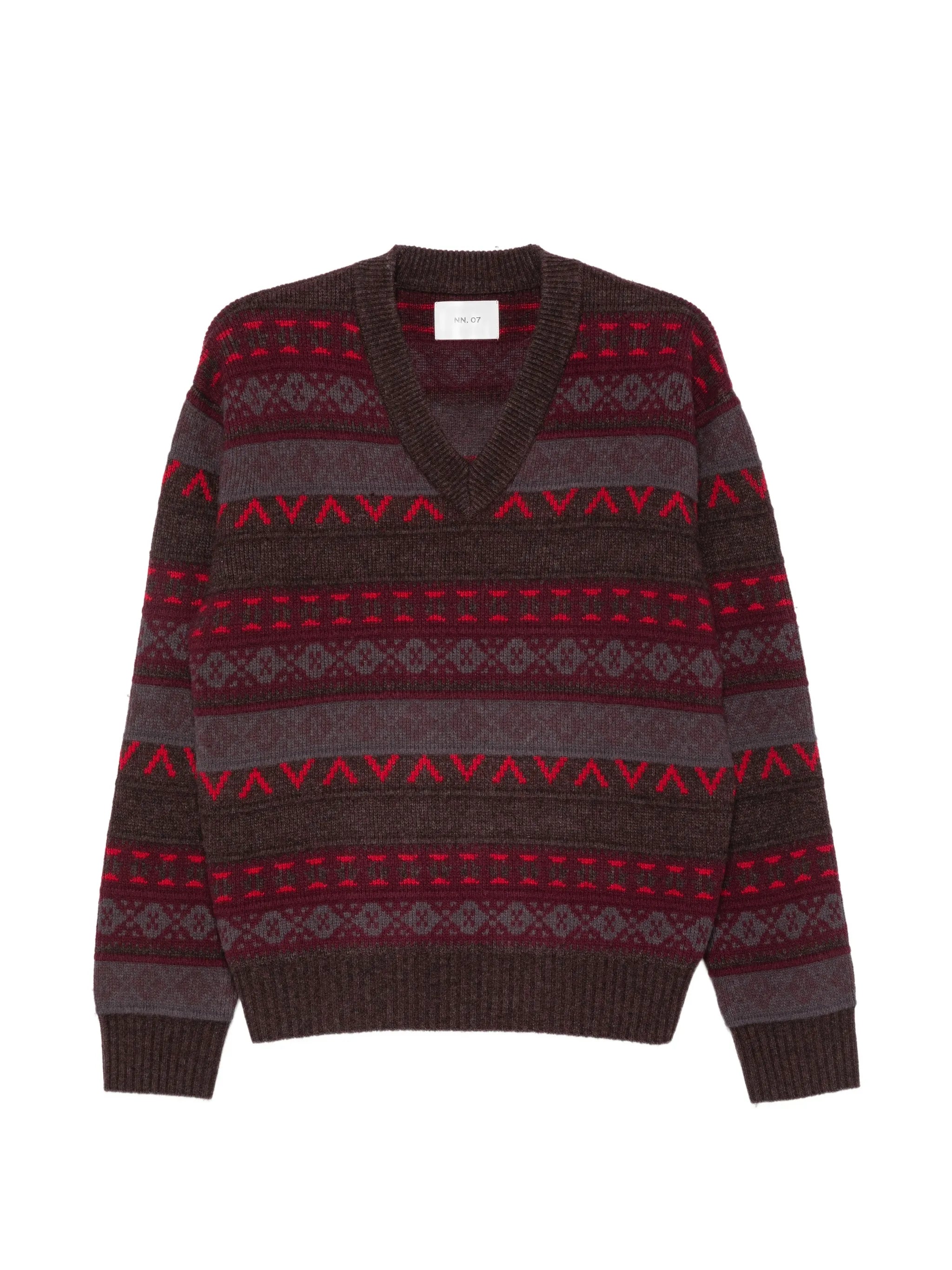Tobias Fair Isle V-neck sweater
