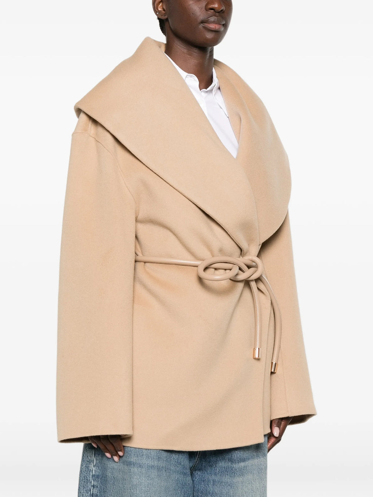 Uguale belted shawl-collar jacket