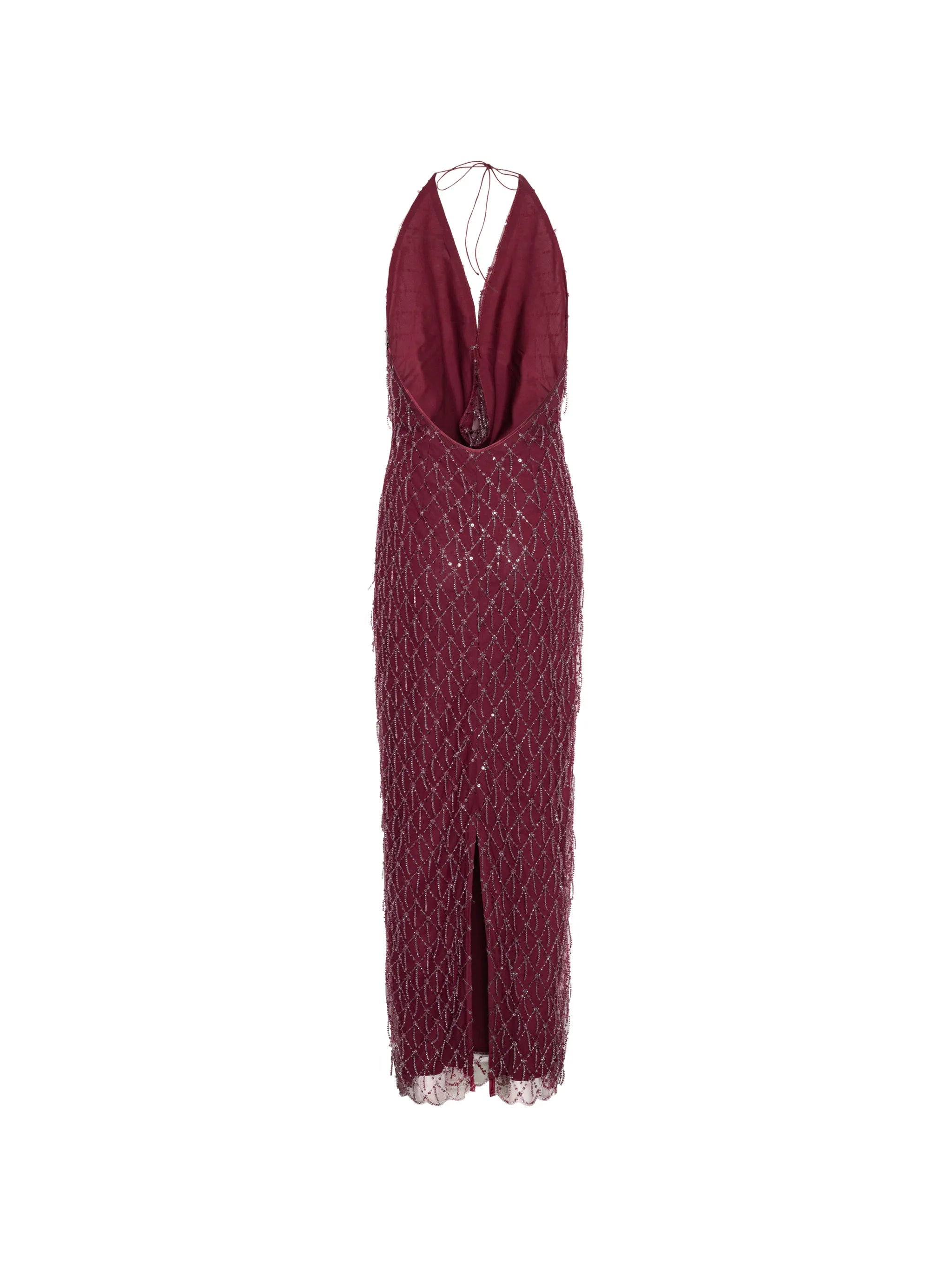 sequins halterneck dress