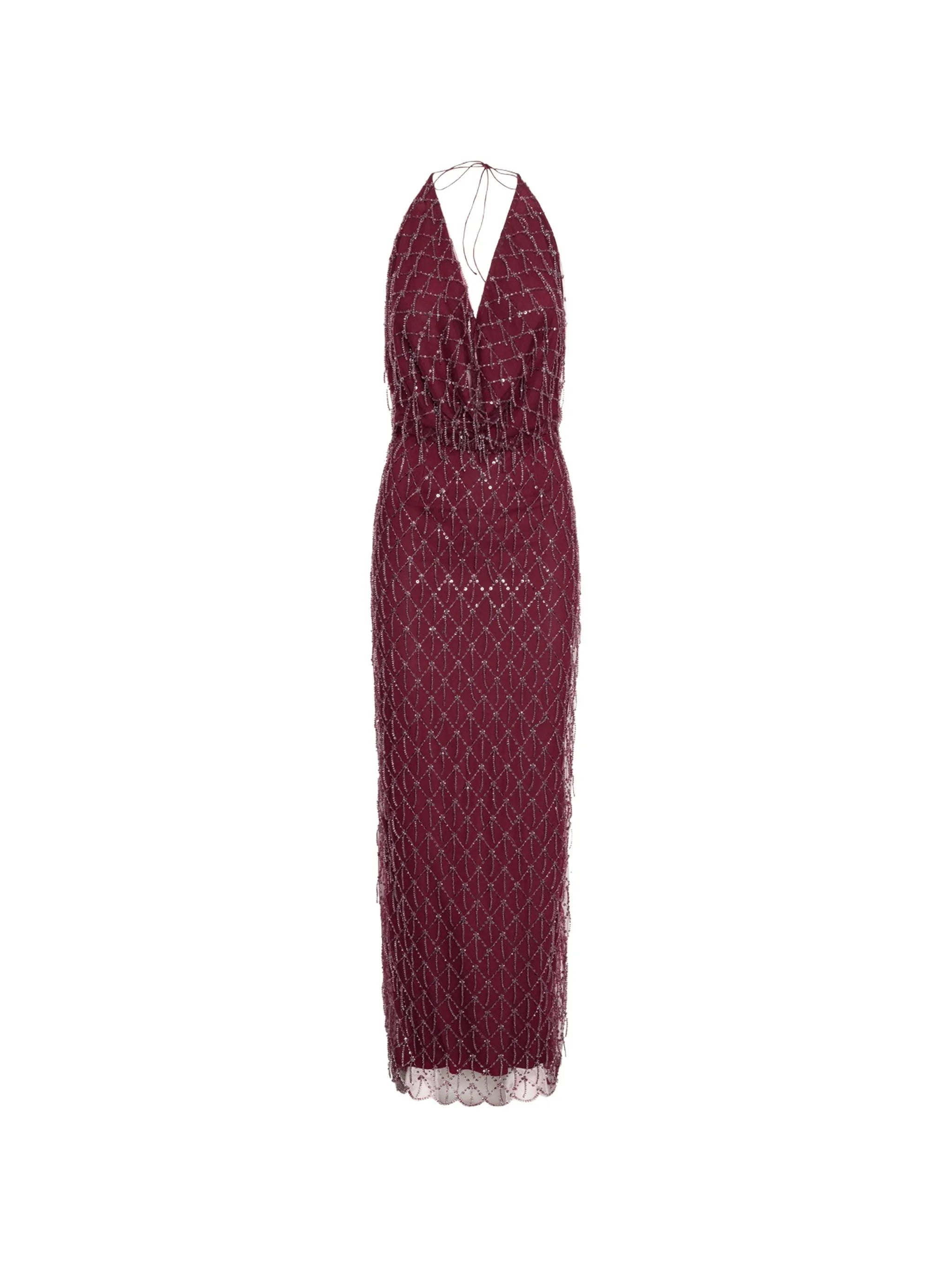 sequins halterneck dress