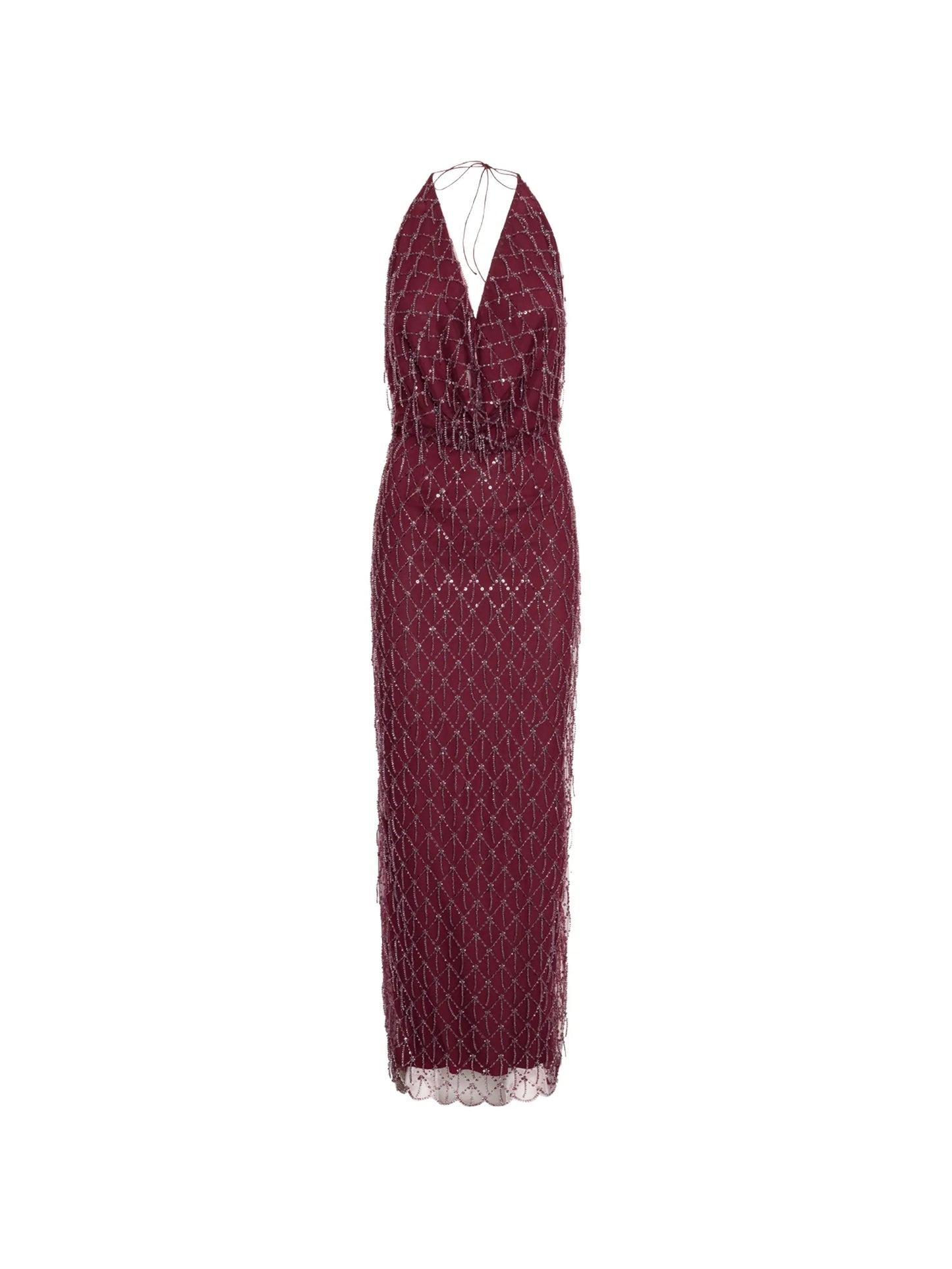 sequins halterneck dress