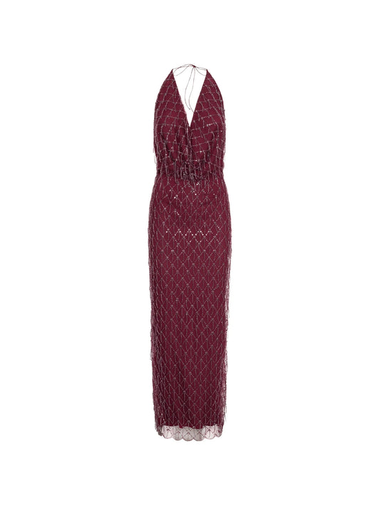 sequins halterneck dress