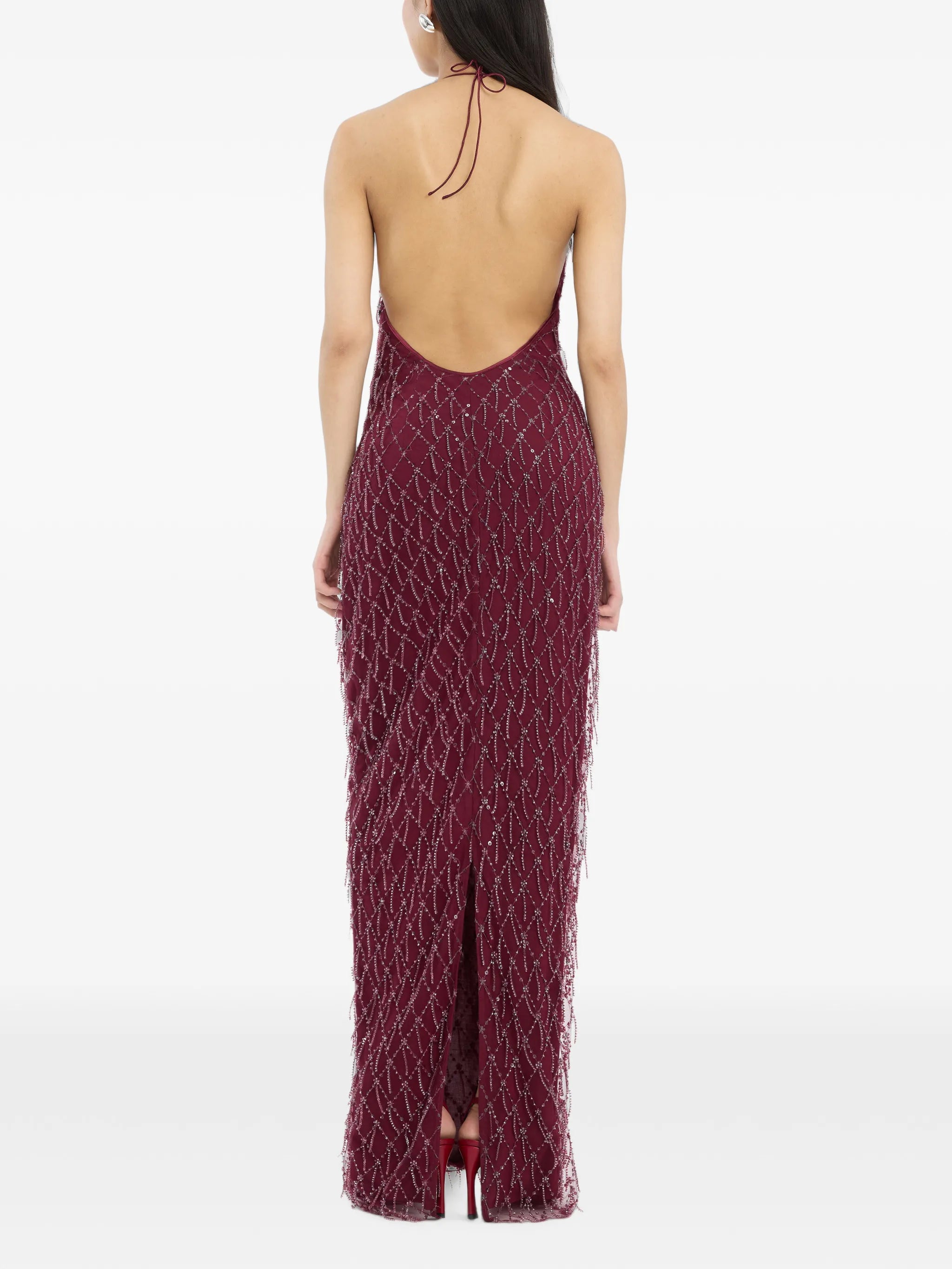 sequins halterneck dress