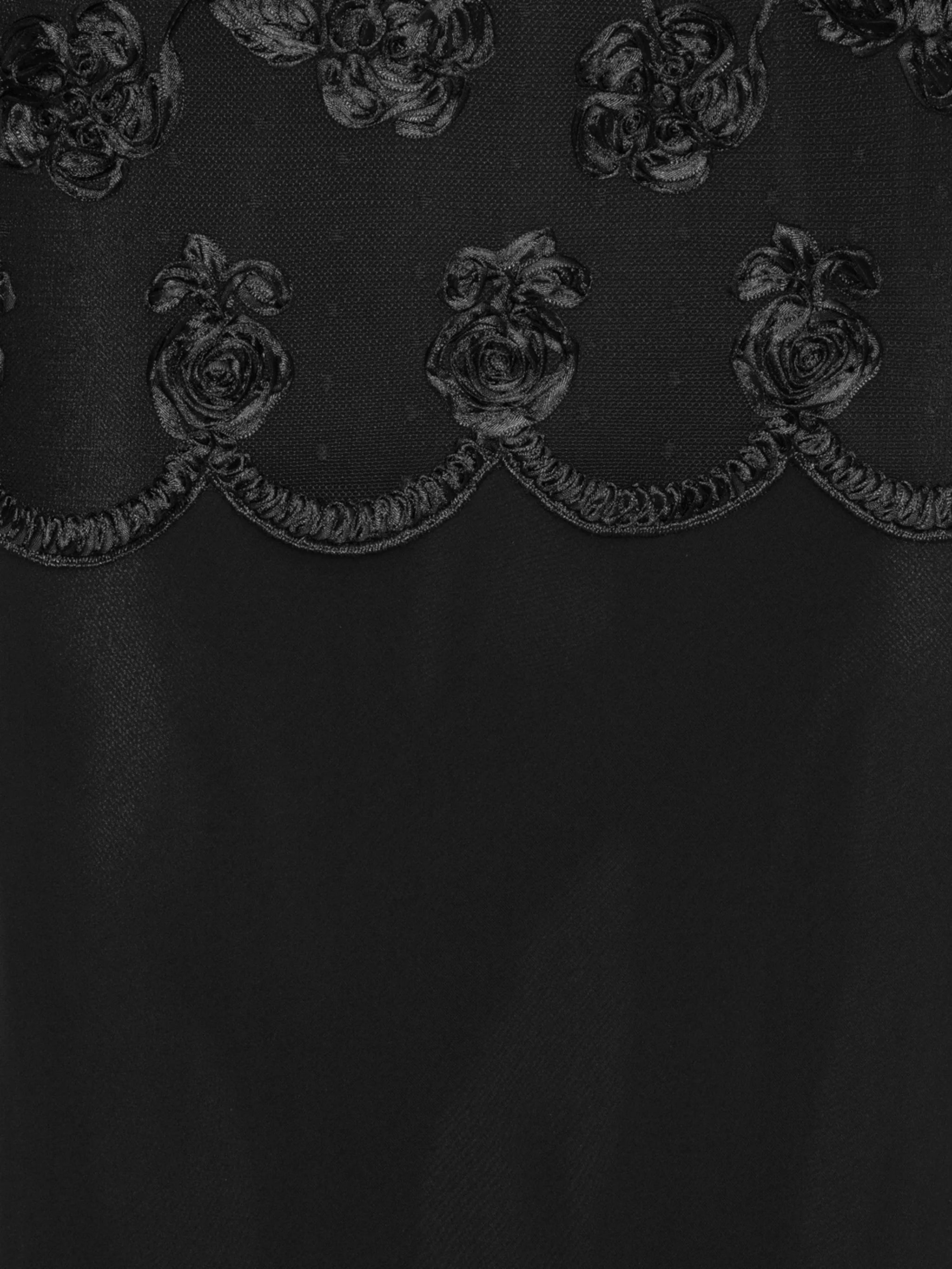 flower mesh maxi dress