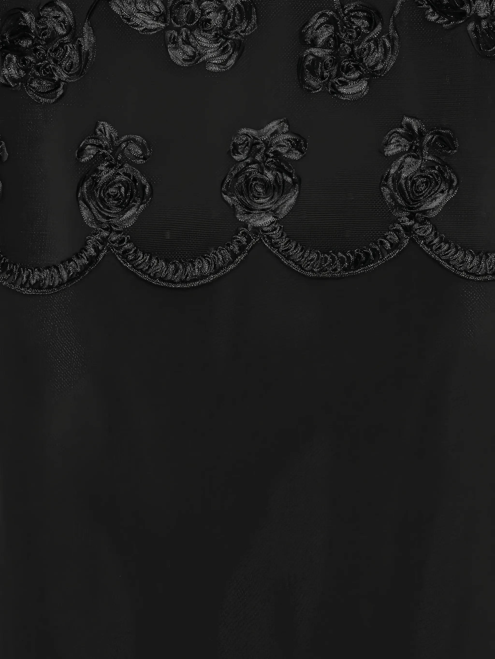 flower mesh sleeveless maxi dress black