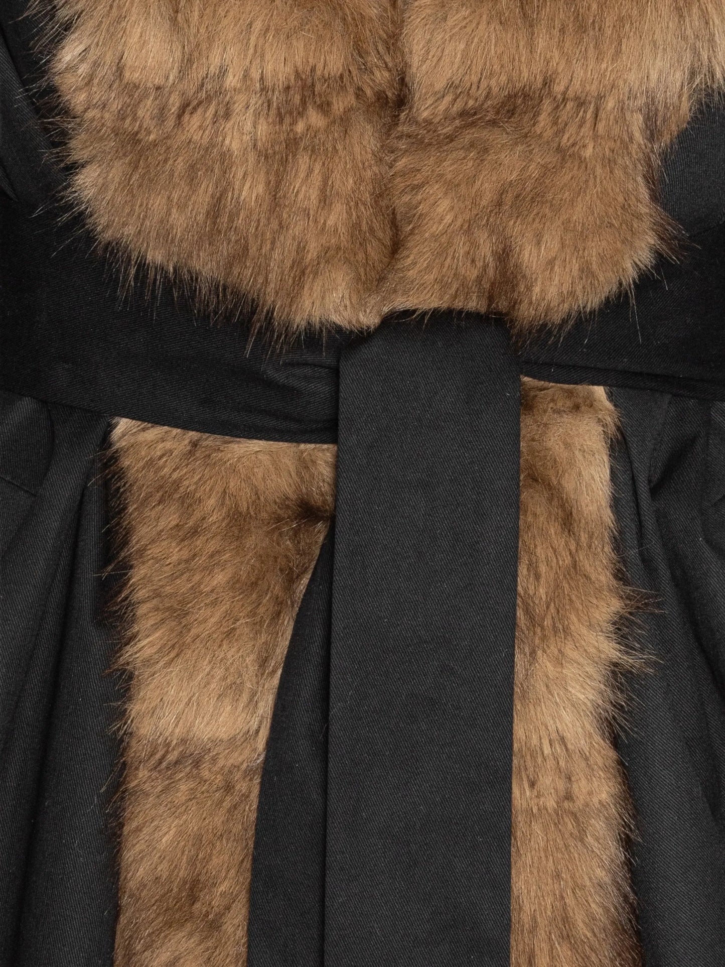 faux-fur collar coat