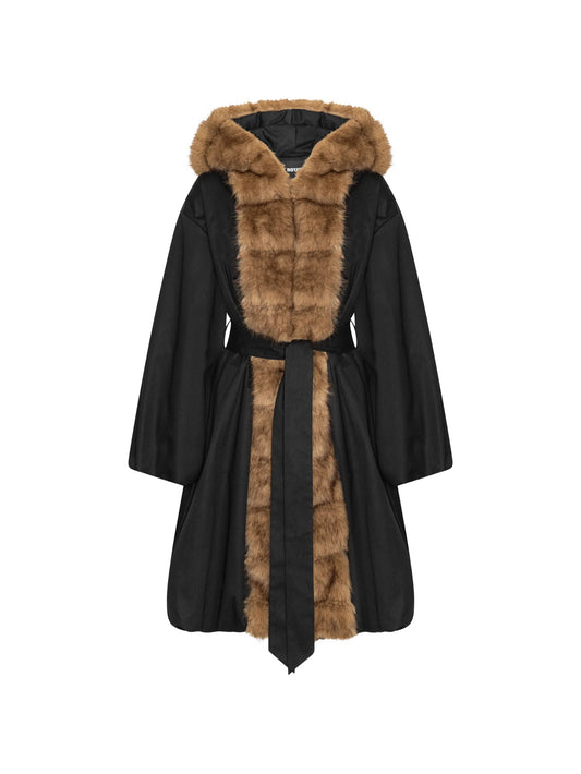 faux-fur collar coat