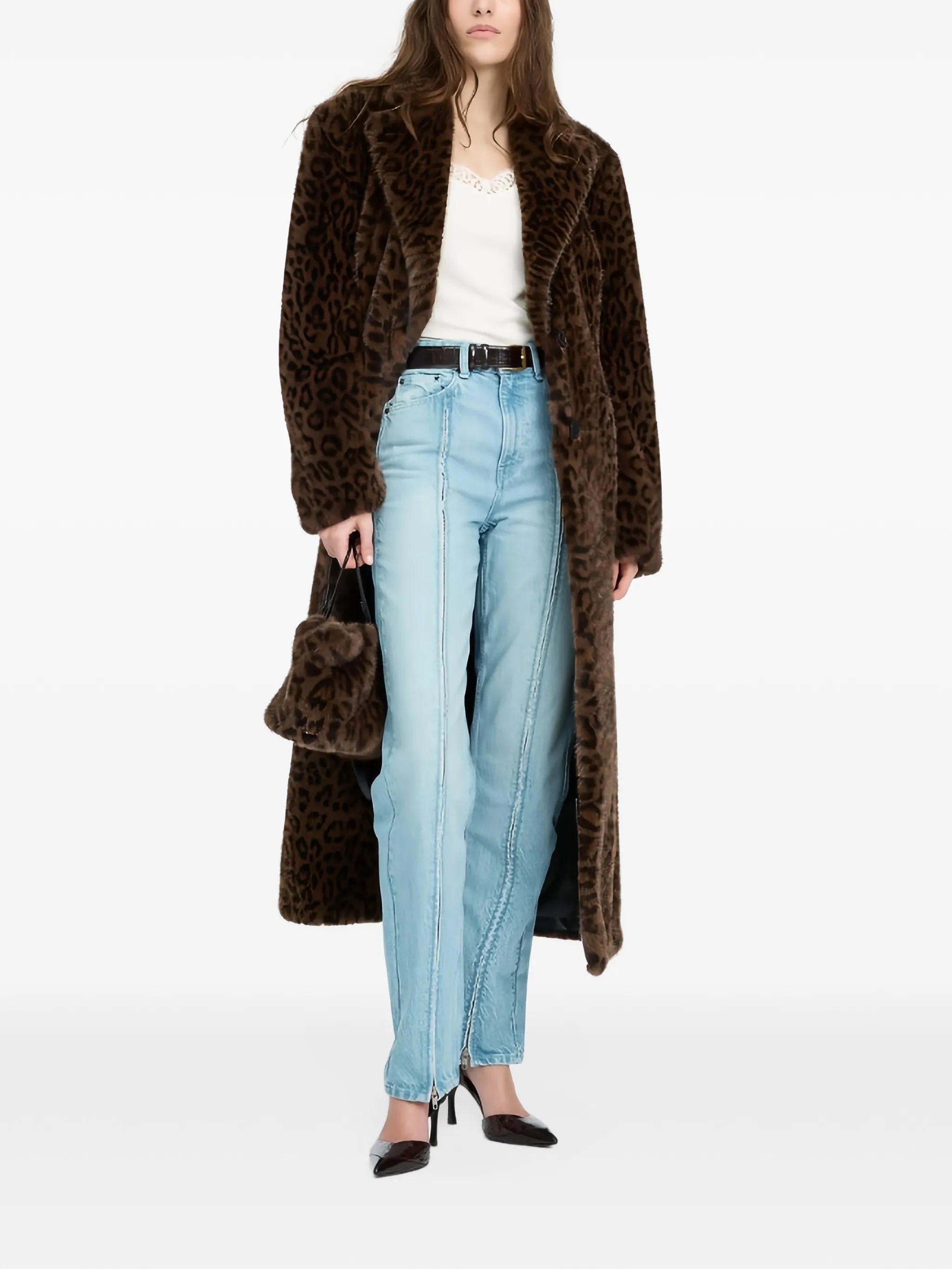 faux fur coat leopard