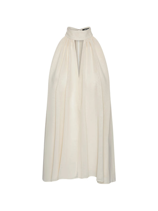 halterneck bow top white
