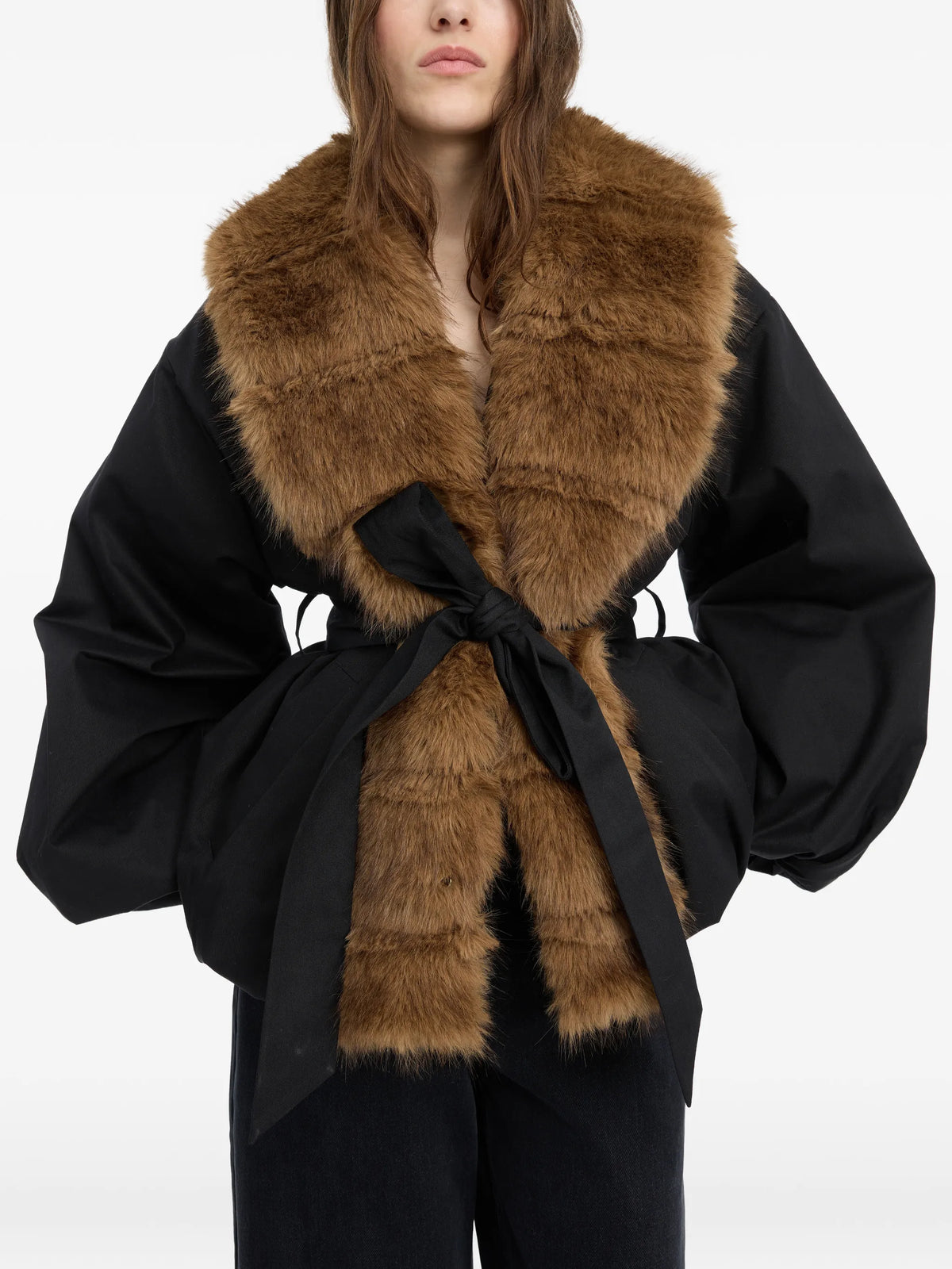 faux-fur collar jacket