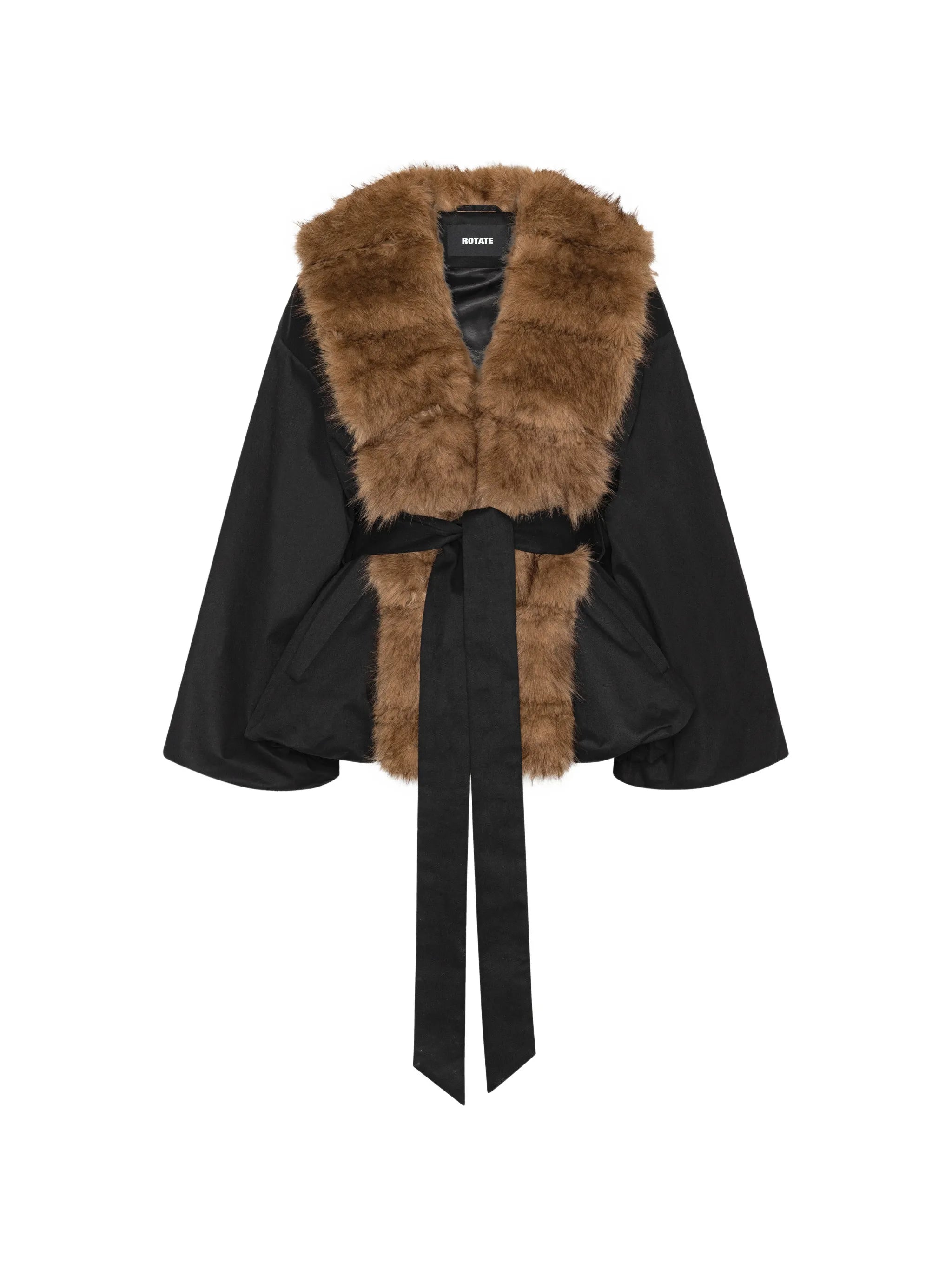 faux-fur collar jacket