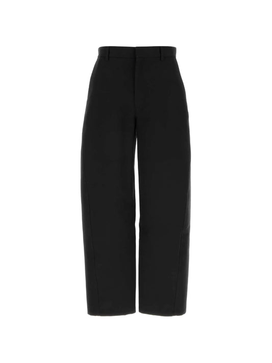 couture seam pants in flannel with checked reverse