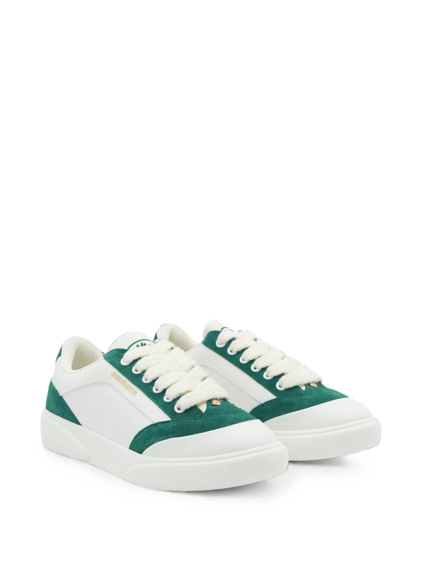 Del Mar suede-panelled logo-print sneakers