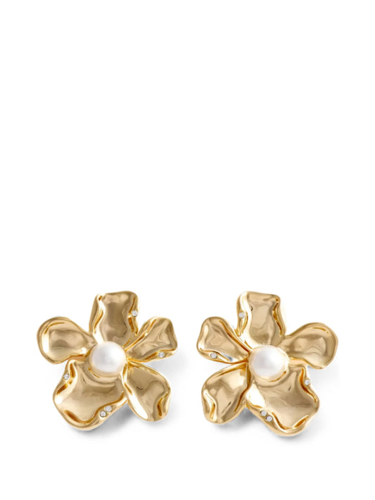 flower zirconia earrings