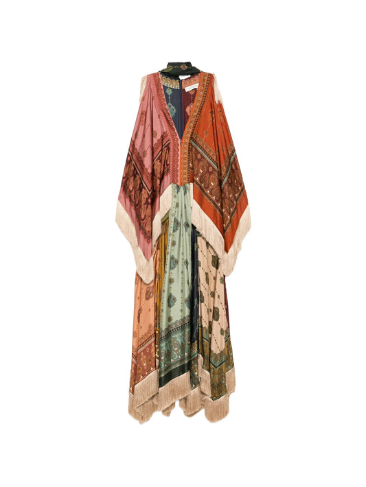 Valiant fringed gown dress