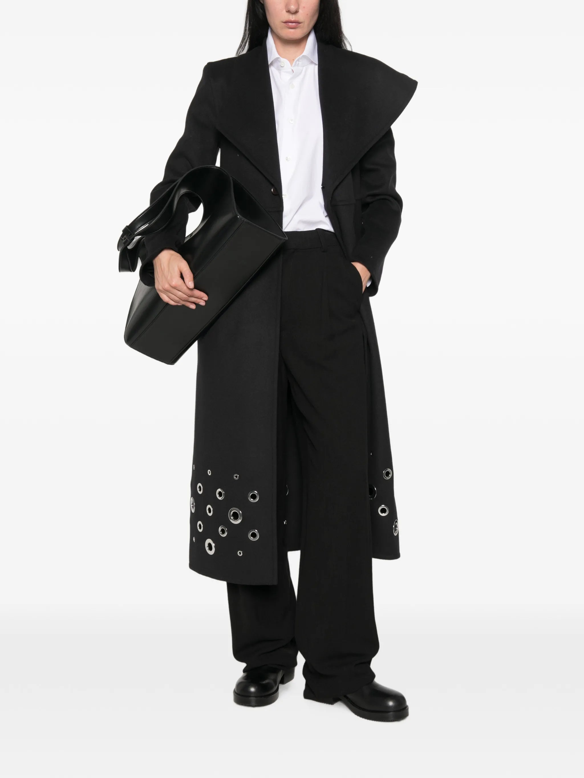 Alix eyelet-embellished coat