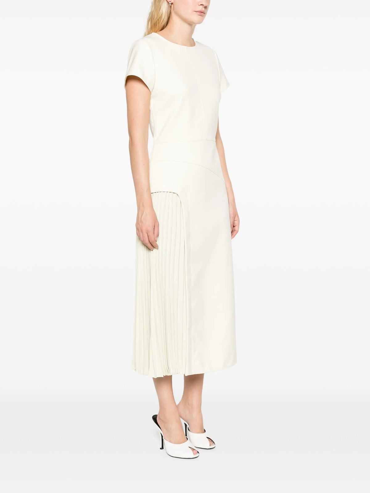 Ria pleated midi dress
