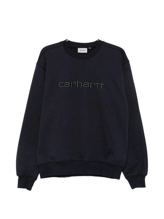 logo-embroidered crew-neck sweater