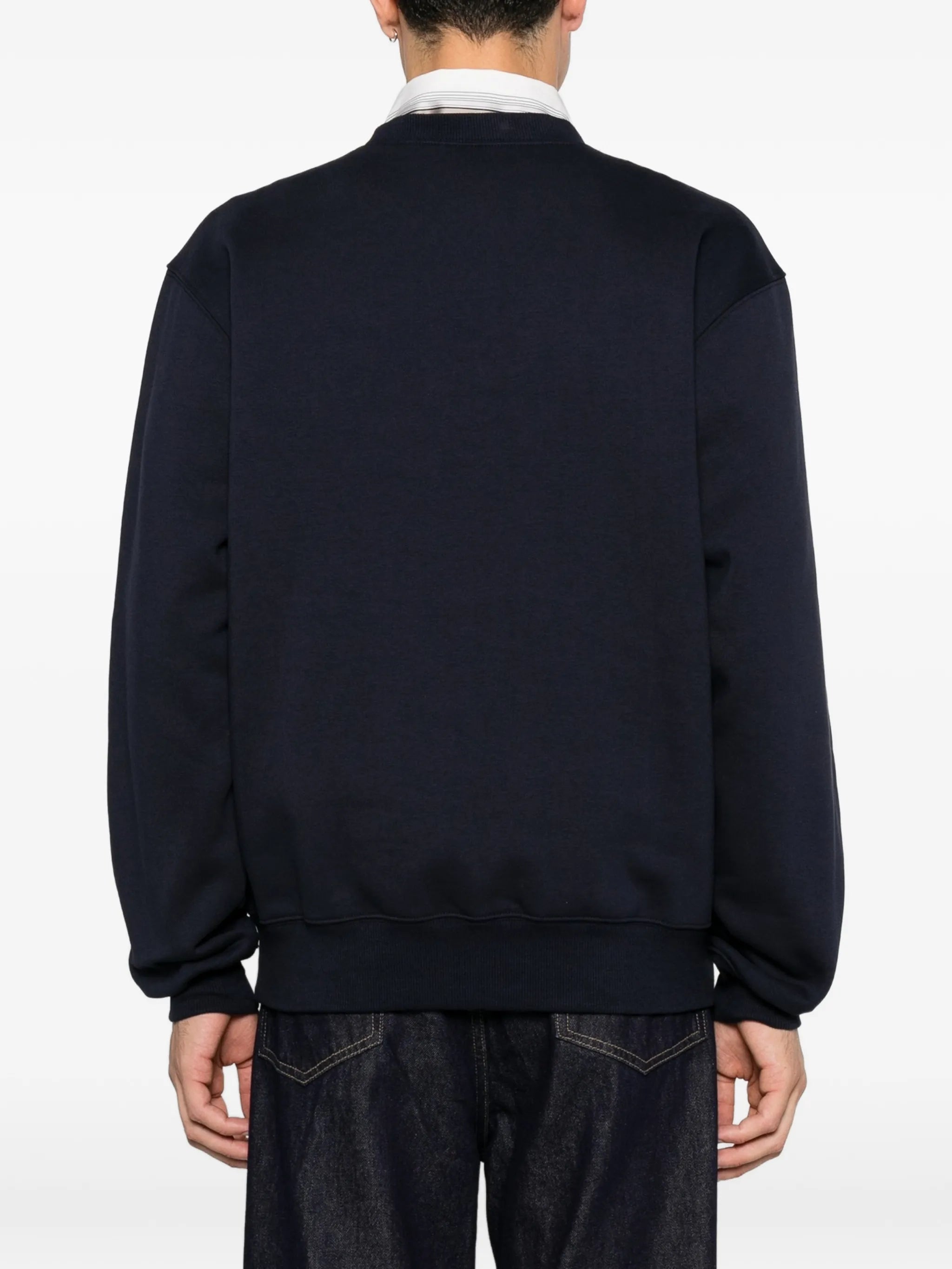 logo-embroidered crew-neck sweater