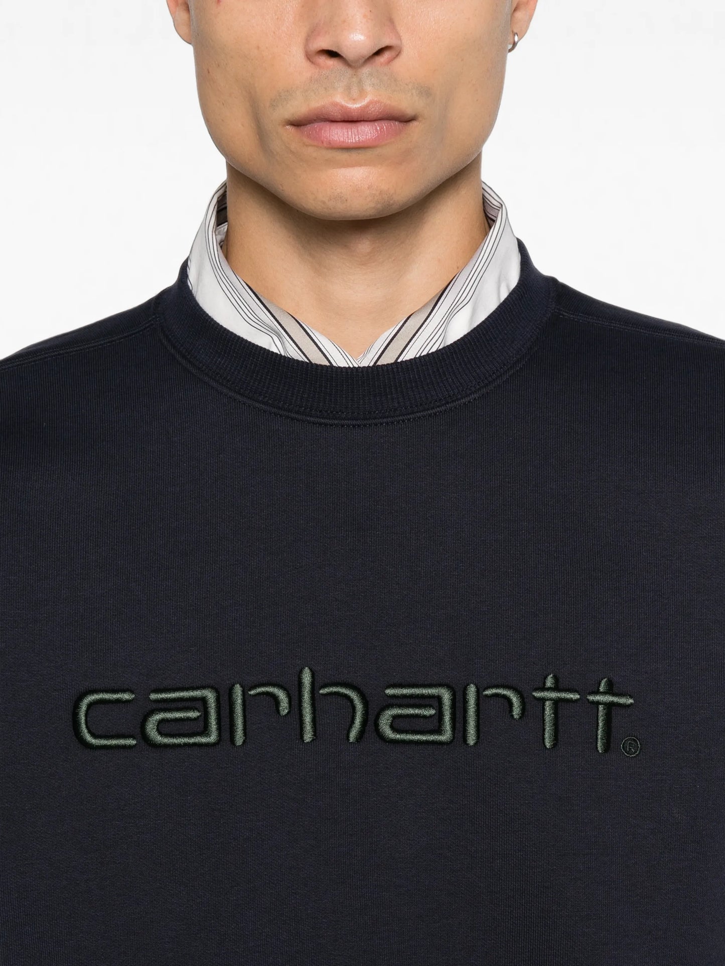 logo-embroidered crew-neck sweater
