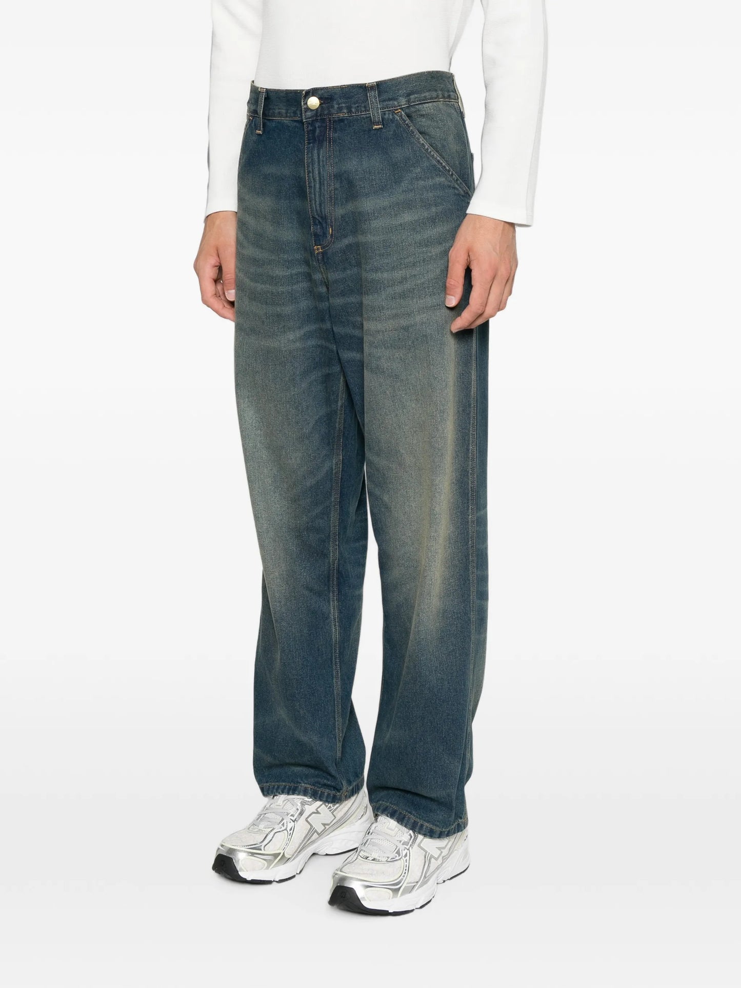 Simple straight-leg jeans