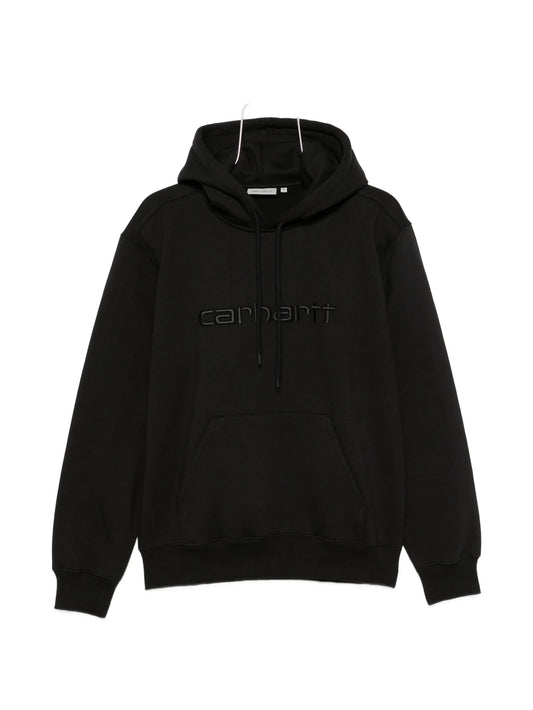 logo-embroidered hoodie