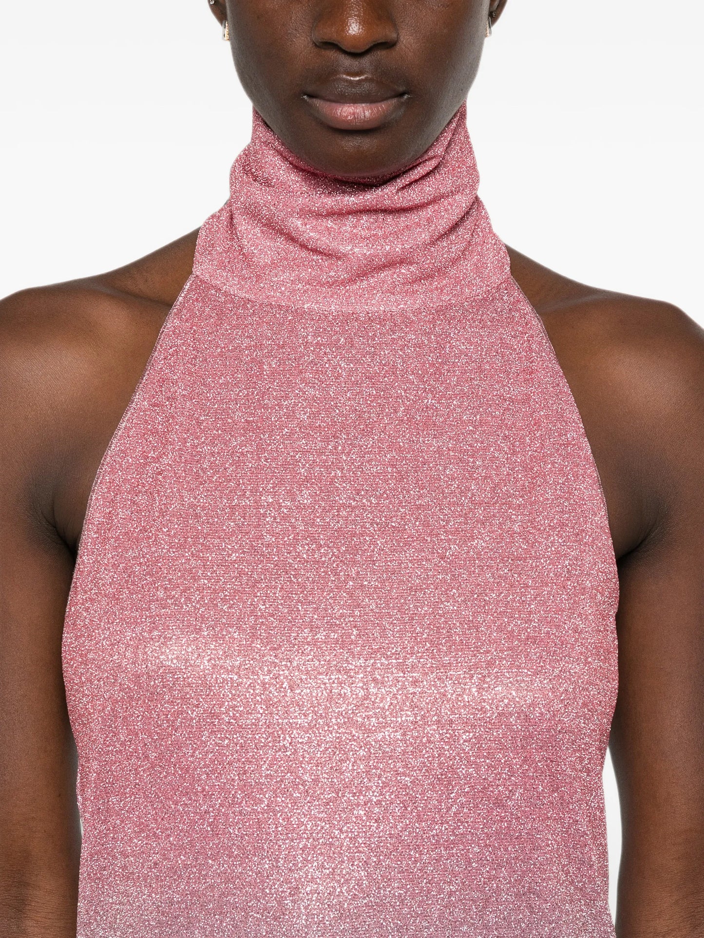 gradient-effect halterneck maxi dress