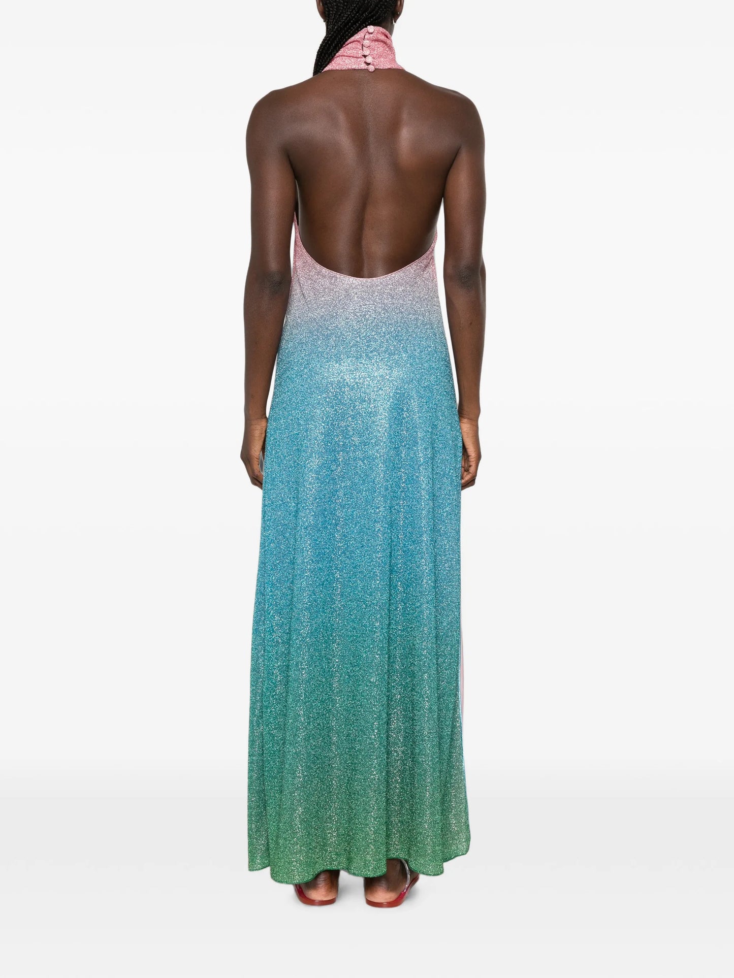 Lumière Candy gradient-effect maxi dress