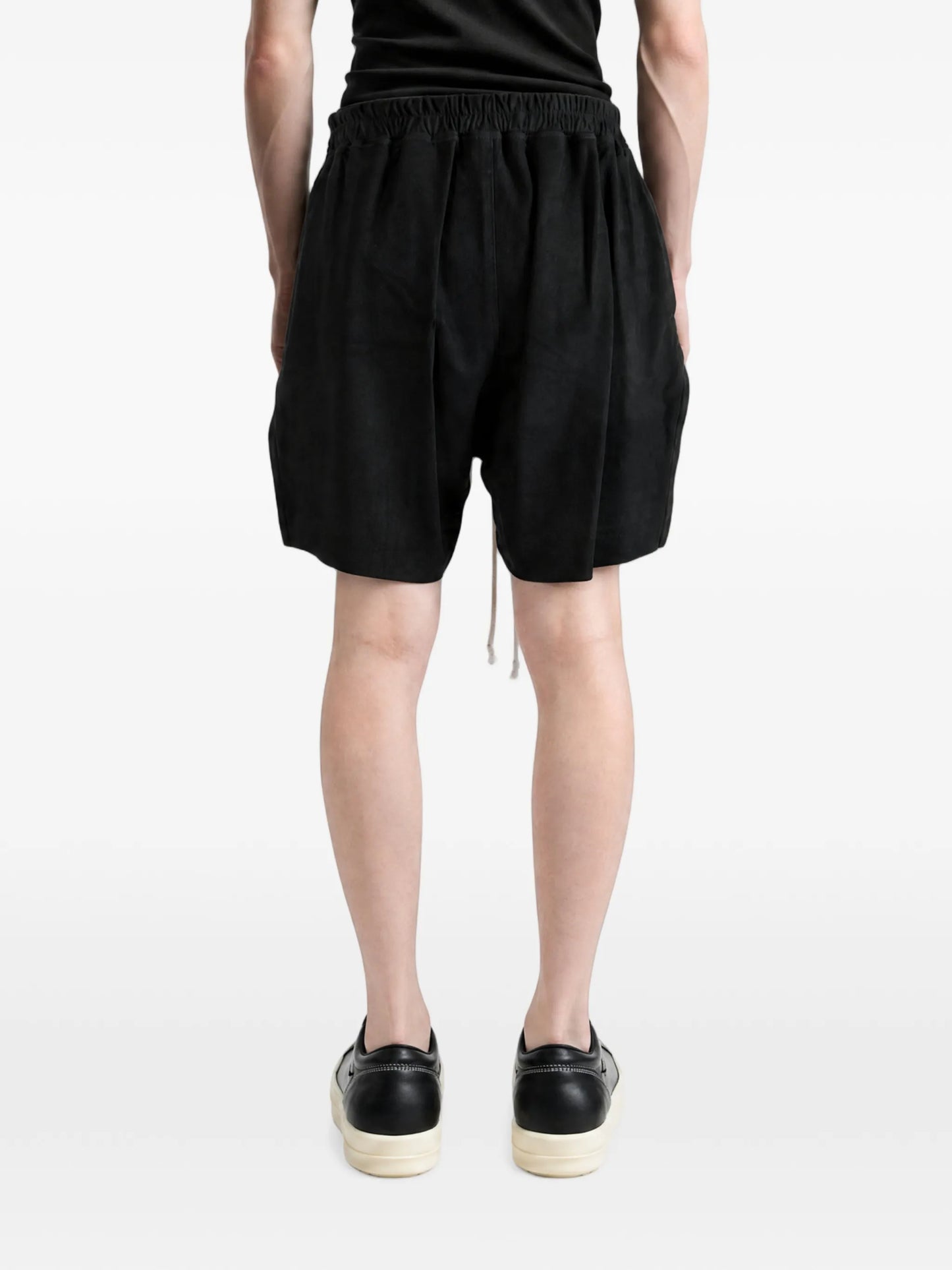 drawstring leather shorts