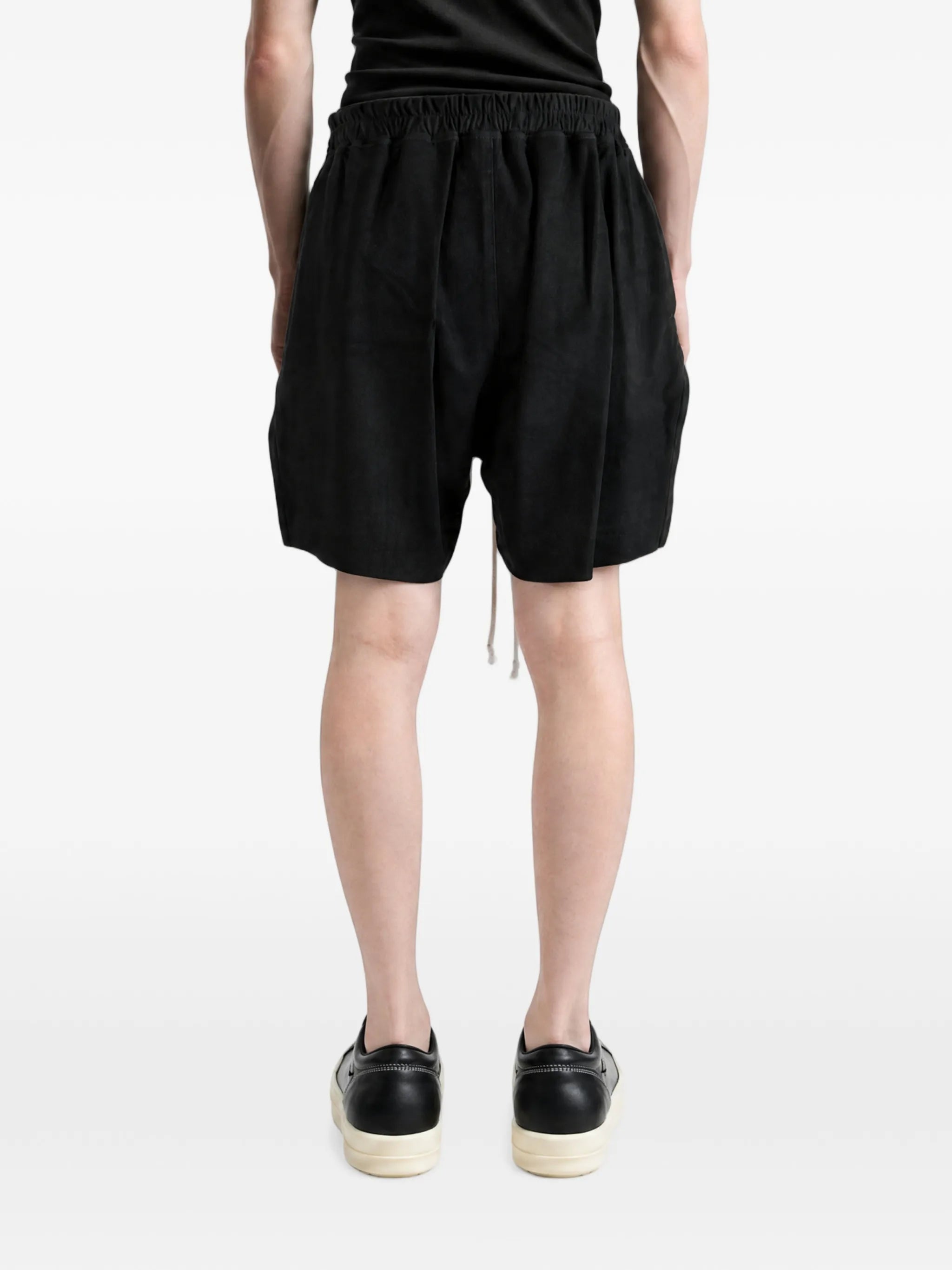 drawstring leather shorts