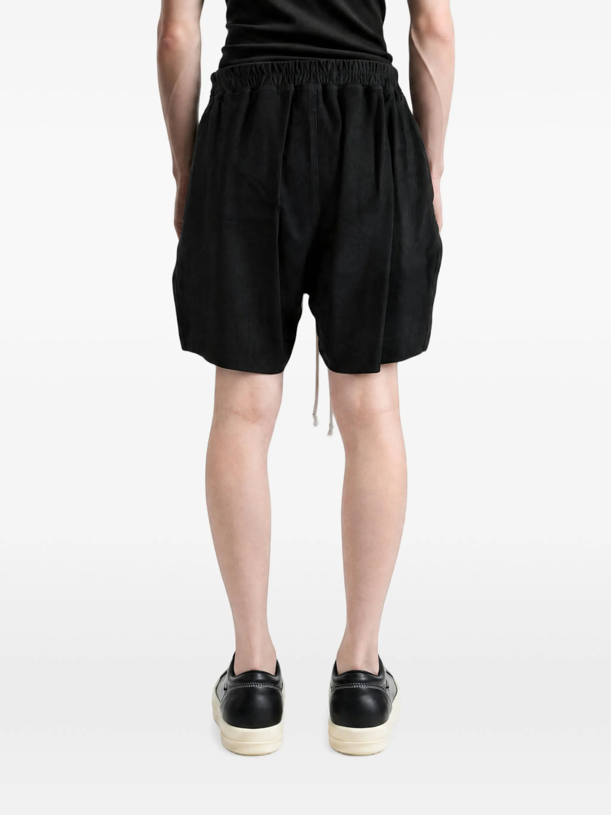 drawstring leather shorts