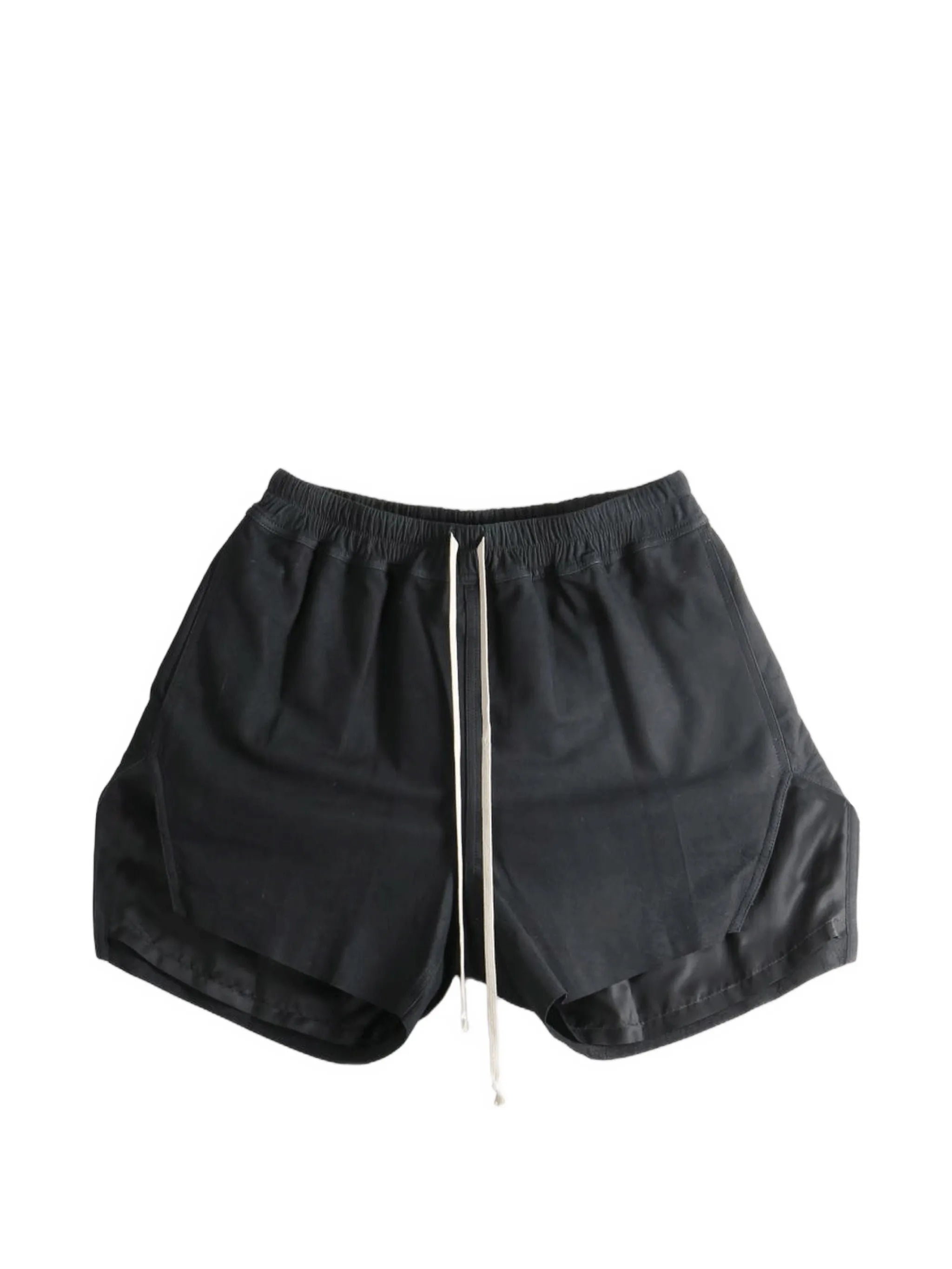 drawstring leather shorts